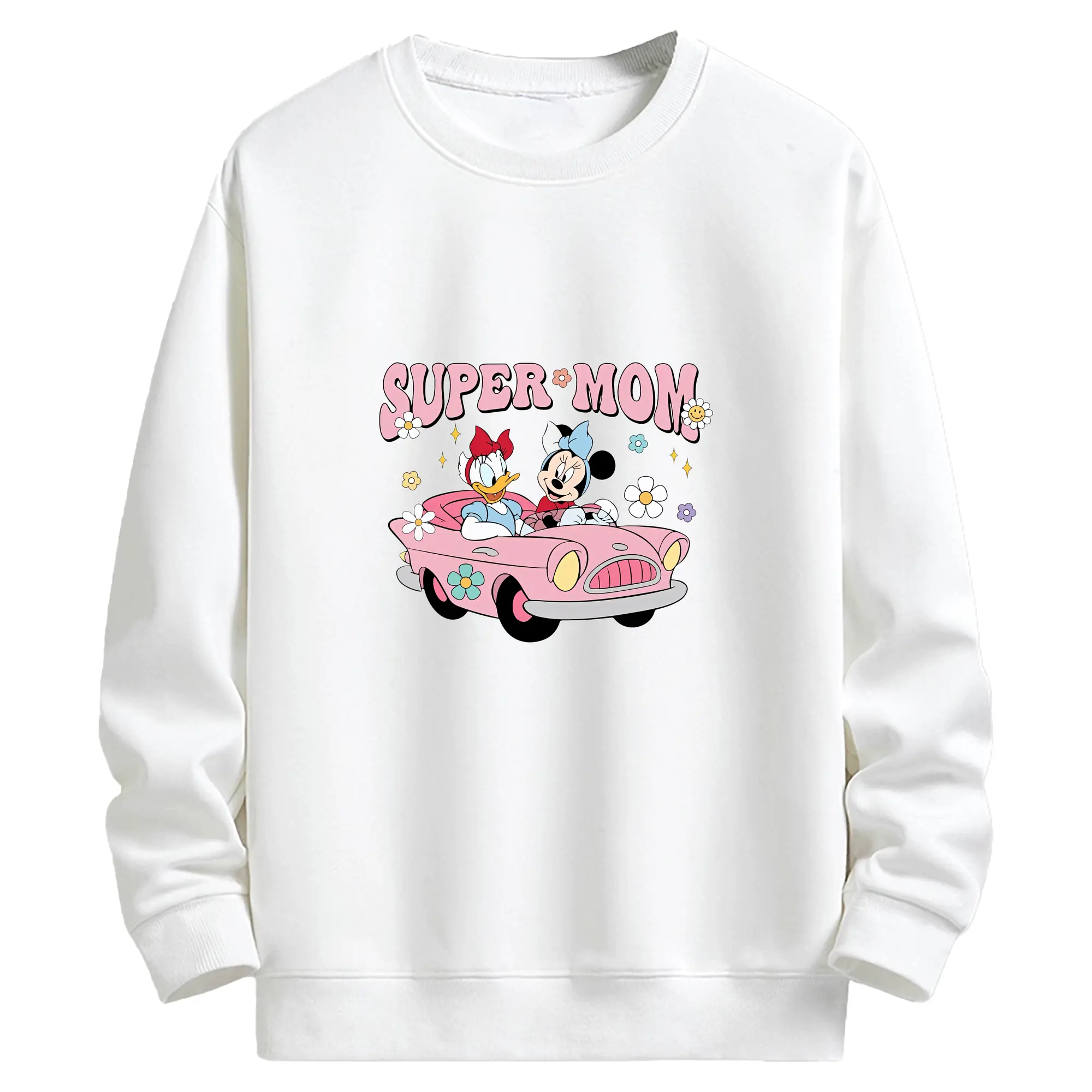 ミッキーマウス（Mickey Mouse） グッズ ミニーマウス（Minnie Mouse） - キッズ クルーネックスウェットシャツ ・ フロントプリント ・ 綿80％ ポリエステル20％ ・ 快適 通学 スポーツ 日常使い お散歩用