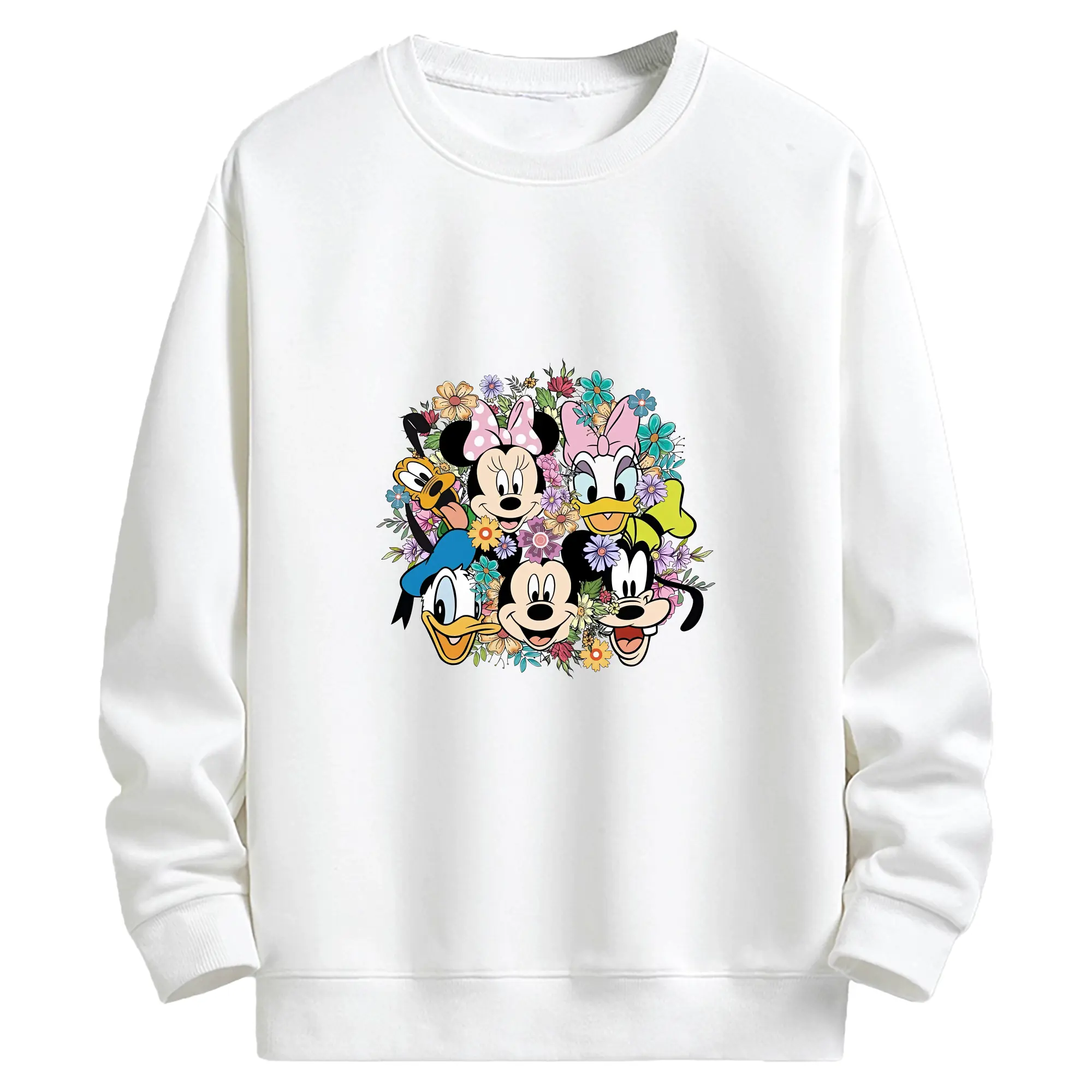 ミッキーマウス（Mickey Mouse） グッズ ミニーマウス（Minnie Mouse） - キッズ クルーネックスウェットシャツ ・ フロントプリント ・ 綿80％ ポリエステル20％ ・ 快適 通学 スポーツ 日常使い お散歩用