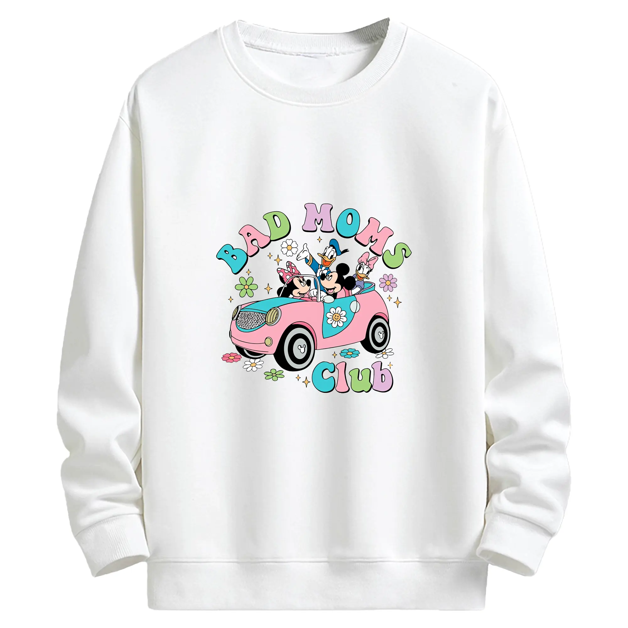 ミッキーマウス（Mickey Mouse） グッズ ミニーマウス（Minnie Mouse） - キッズ クルーネックスウェットシャツ ・ フロントプリント ・ 綿80％ ポリエステル20％ ・ 快適 通学 スポーツ 日常使い お散歩用