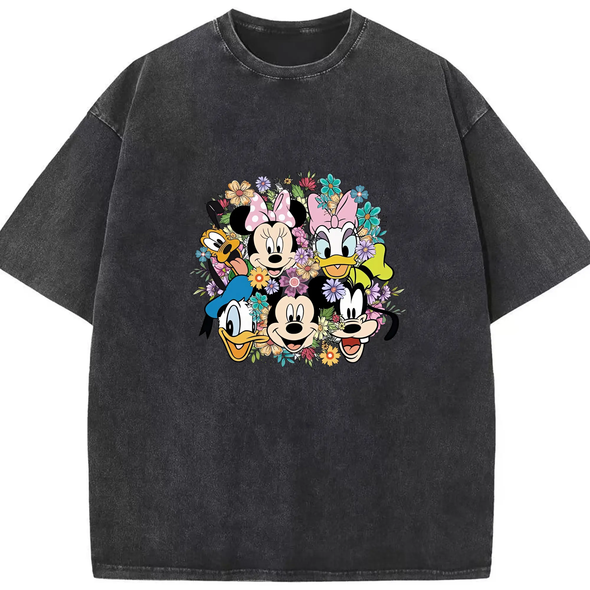 ミッキーマウス（Mickey Mouse） グッズ ミニーマウス（Minnie Mouse） - 綿100％ ヴィンテージ風 半袖Tシャツ ・ フロントプリント ・ 柔らか肌触り ・ 通気性 快適 ・ スポーツ カジュアル 外出用