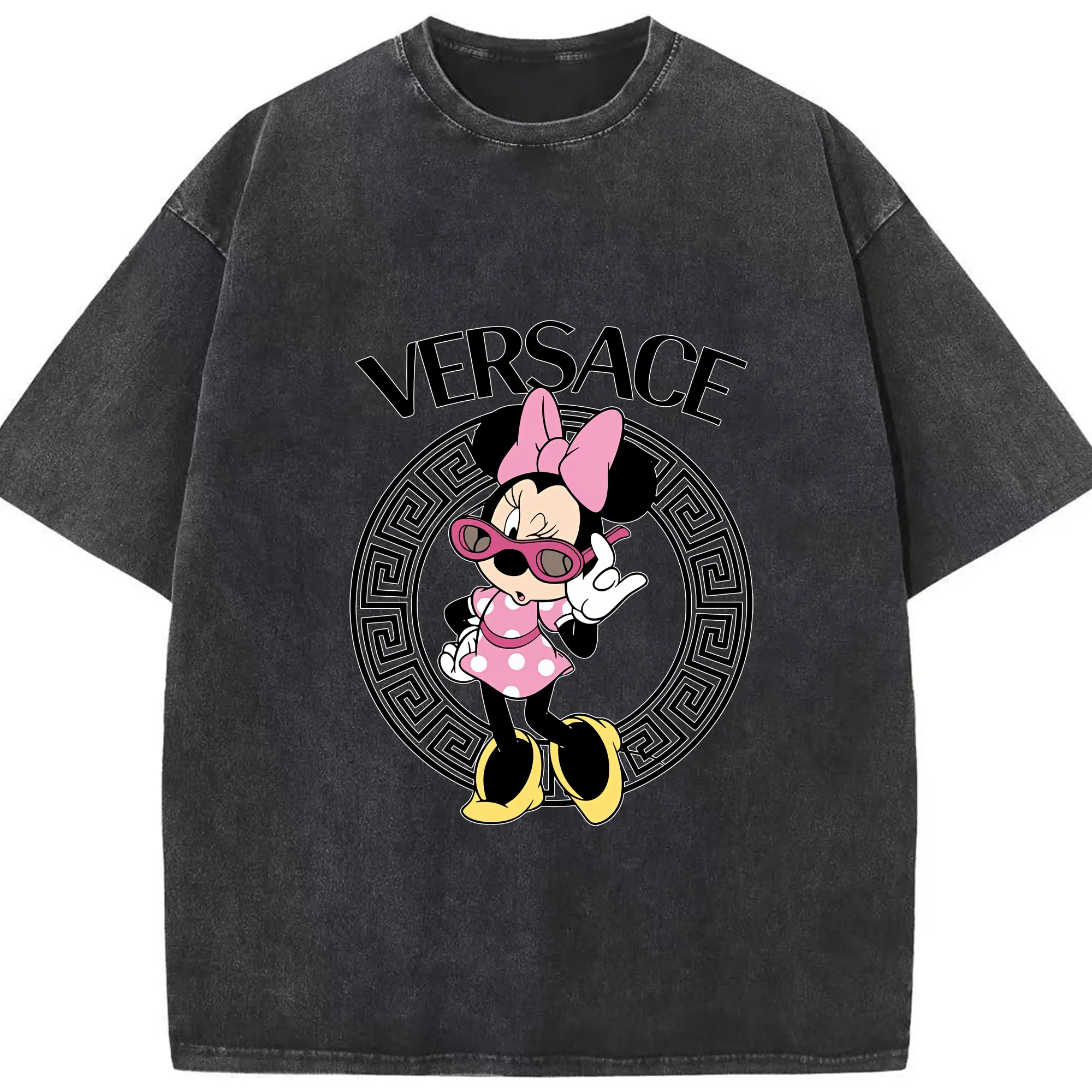 ミッキーマウス（Mickey Mouse） グッズ ミニーマウス（Minnie Mouse） - 綿100％ ヴィンテージ風 半袖Tシャツ ・ フロントプリント ・ 柔らか肌触り ・ 通気性 快適 ・ スポーツ カジュアル 外出用