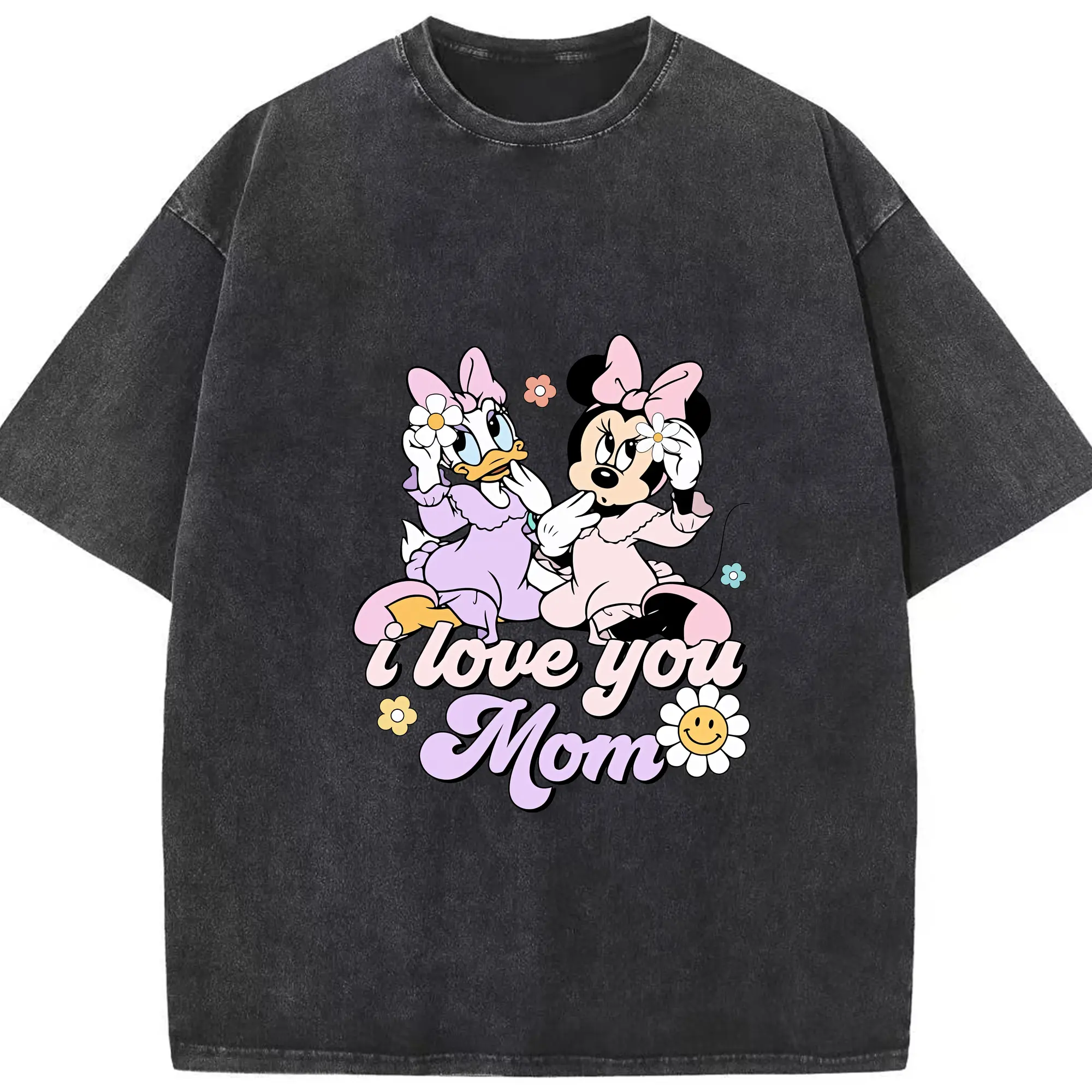 ミッキーマウス（Mickey Mouse） グッズ ミニーマウス（Minnie Mouse） - 綿100％ ヴィンテージ風 半袖Tシャツ ・ フロントプリント ・ 柔らか肌触り ・ 通気性 快適 ・ スポーツ カジュアル 外出用