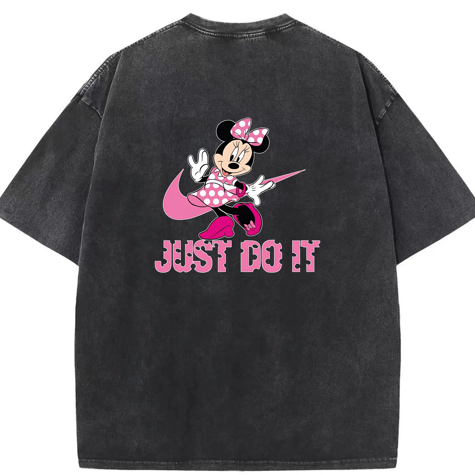ミッキーマウス（Mickey Mouse） グッズ ミニーマウス（Minnie Mouse） - 綿100％ ヴィンテージ風 半袖Tシャツ ・ 背面プリント ・ 柔らか肌触り ・ 通気性 快適 ・ スポーツ カジュアル 外出用