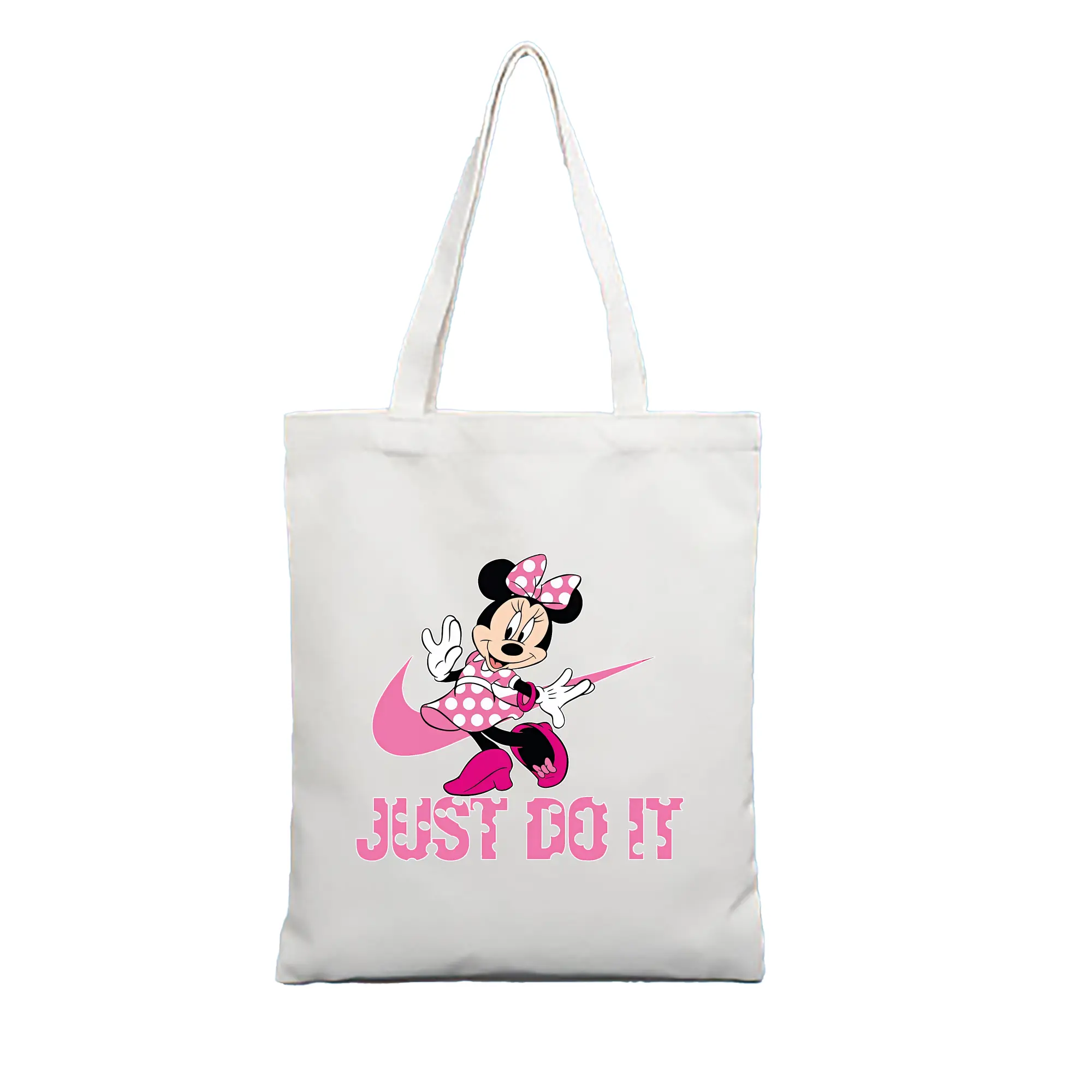 ミッキーマウス（Mickey Mouse） グッズ ミニーマウス（Minnie Mouse） - 縦型キャンバス手提げバッグ（トートバッグ） ・ キャンバス素材 ・ ショッピング用 ・ 軽量 丈夫 お手入れ簡単