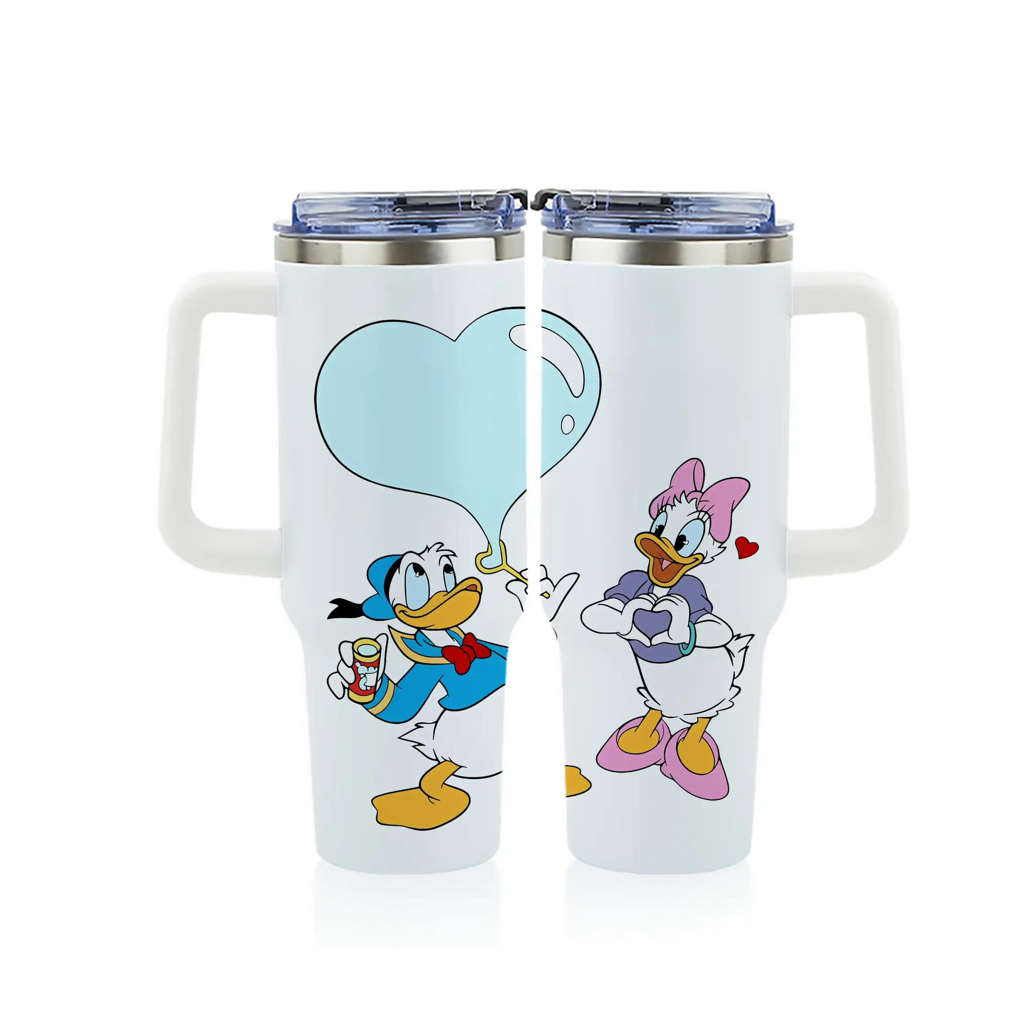 ミッキーマウス（Mickey Mouse） グッズ ドナルドダック（Donald Duck） - 1200mL フルプリント車用タンブラー ・ 304ステンレス 内側 ・ 201ステンレス 外側 ・ 保温 保冷 ・ 通勤 ドライブ アウトドア用