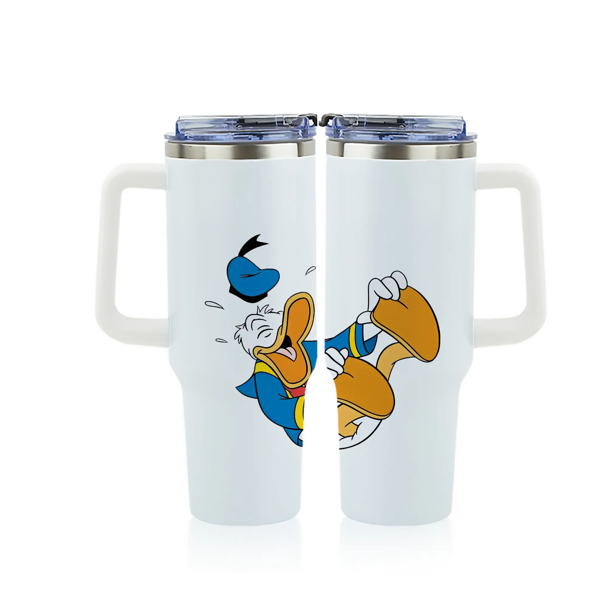 ミッキーマウス（Mickey Mouse） グッズ ドナルドダック（Donald Duck） - 1200mL フルプリント車用タンブラー ・ 304ステンレス 内側 ・ 201ステンレス 外側 ・ 保温 保冷 ・ 通勤 ドライブ アウトドア用