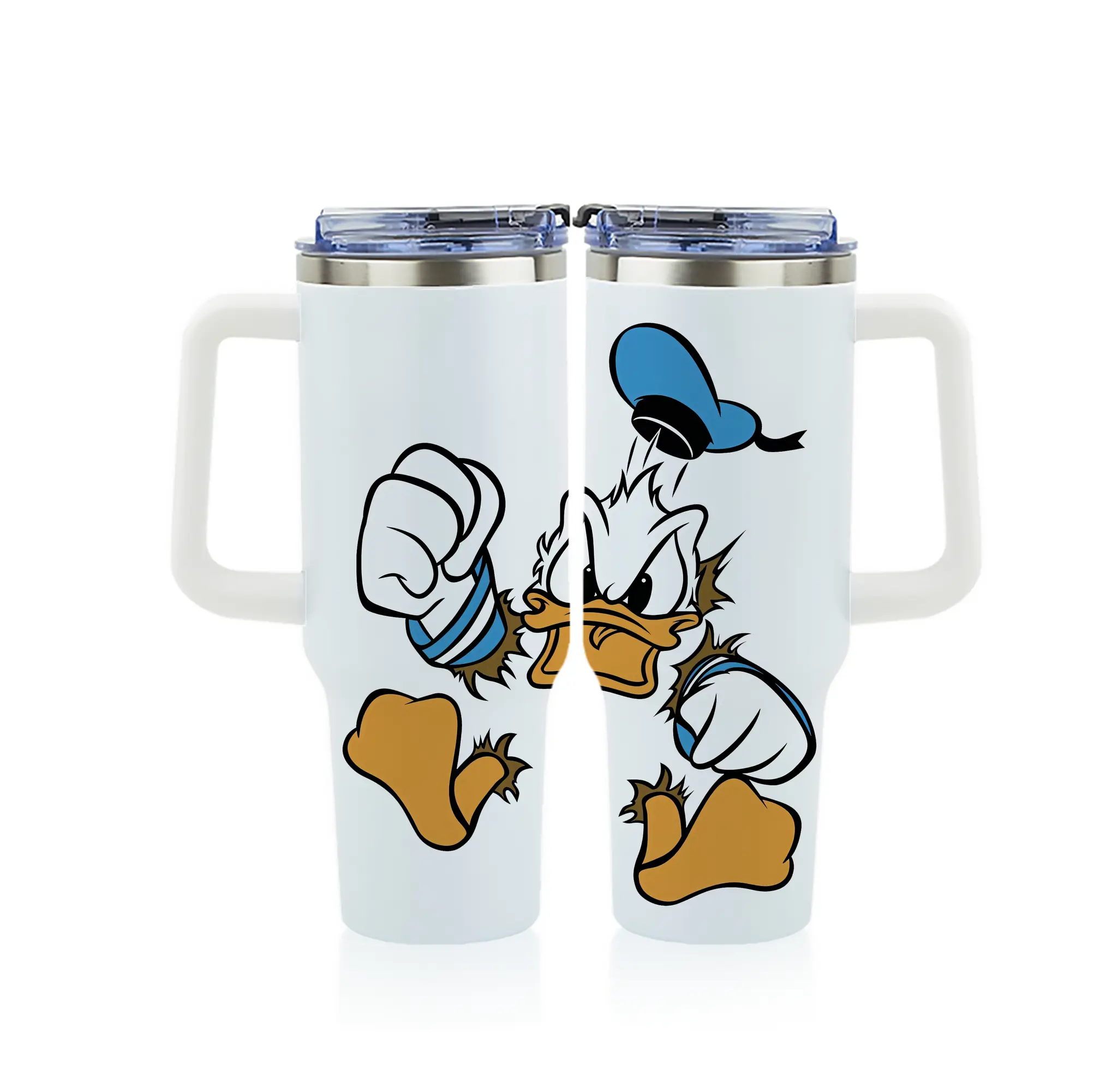 ミッキーマウス（Mickey Mouse） グッズ ドナルドダック（Donald Duck） - 1200mL フルプリント車用タンブラー ・ 304ステンレス 内側 ・ 201ステンレス 外側 ・ 保温 保冷 ・ 通勤 ドライブ アウトドア用