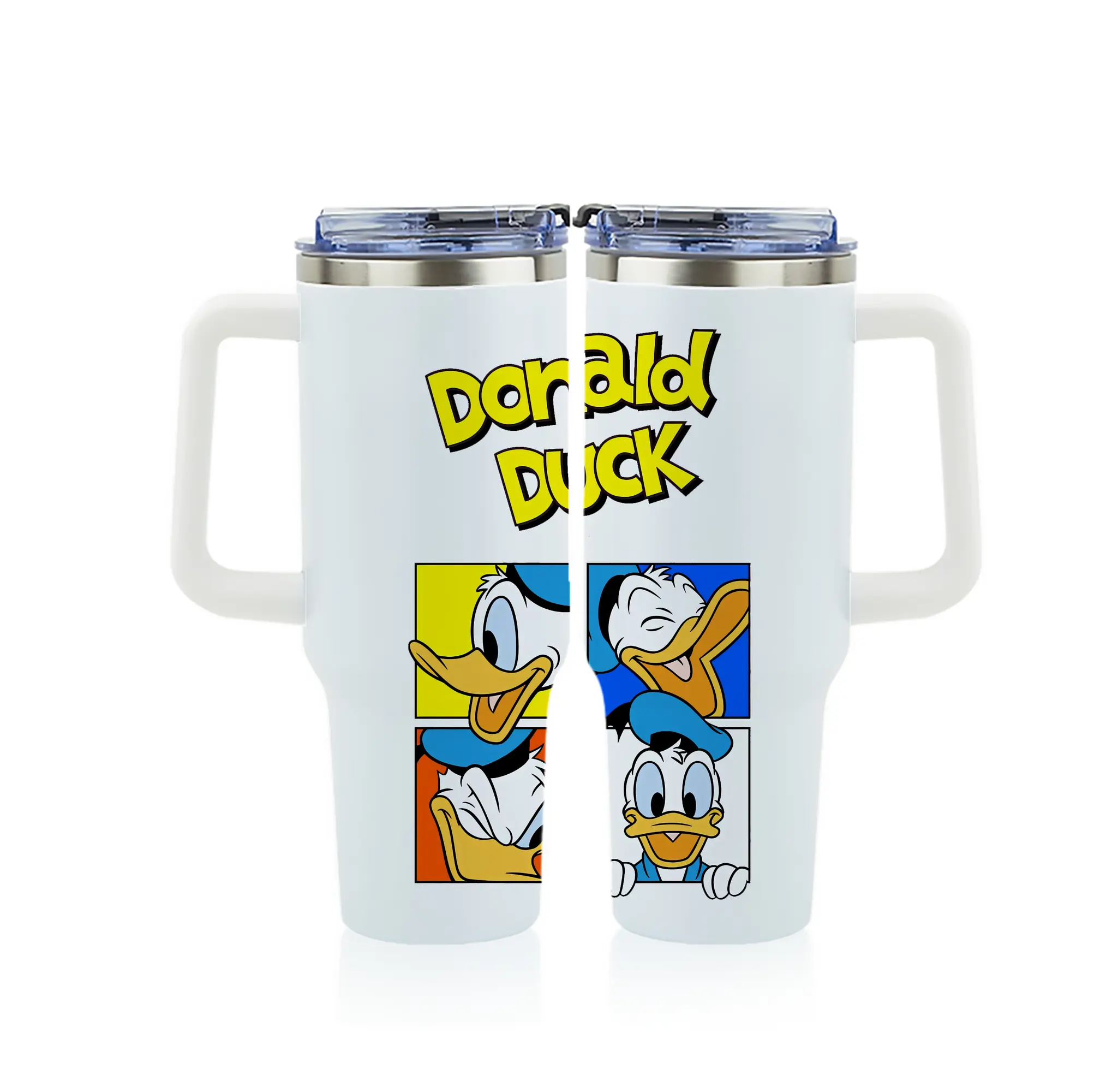 ミッキーマウス（Mickey Mouse） グッズ ドナルドダック（Donald Duck） - 1200mL フルプリント車用タンブラー ・ 304ステンレス 内側 ・ 201ステンレス 外側 ・ 保温 保冷 ・ 通勤 ドライブ アウトドア用