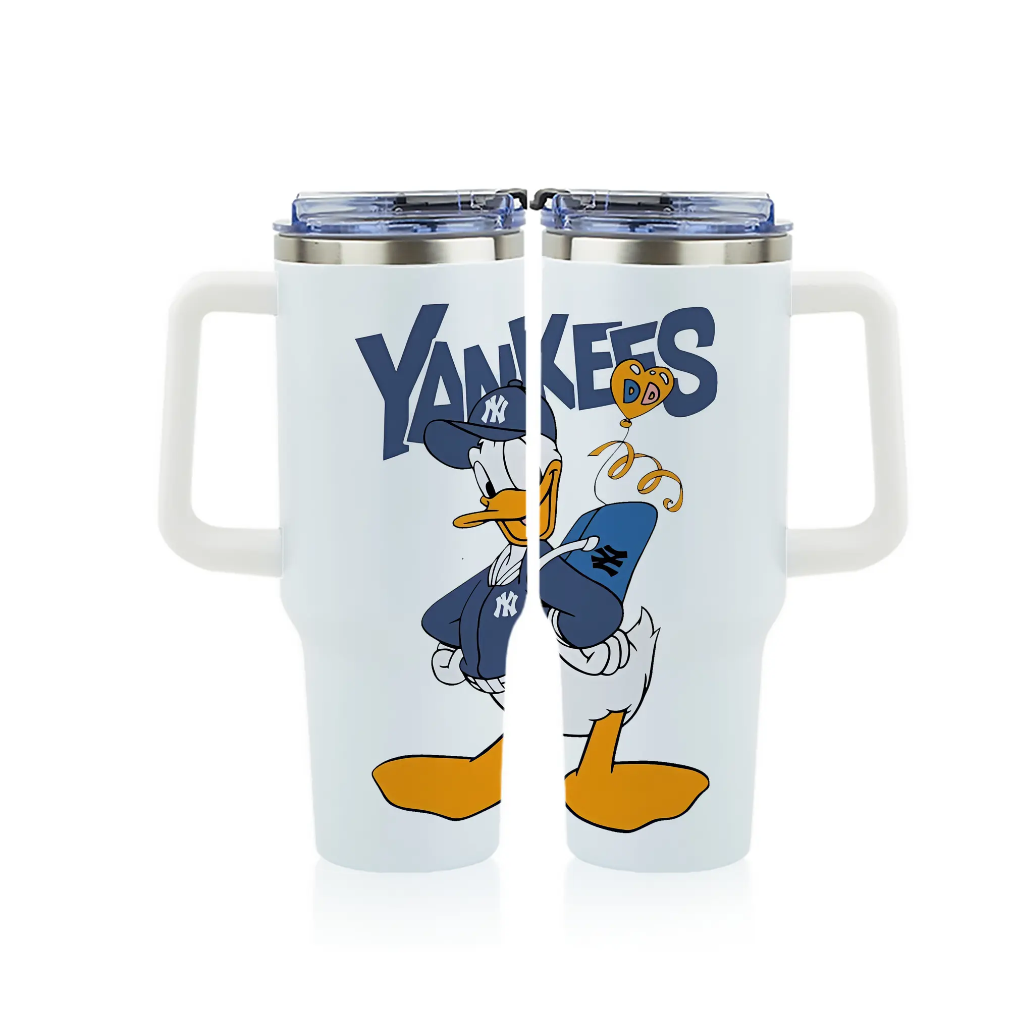 ミッキーマウス（Mickey Mouse） グッズ ドナルドダック（Donald Duck） - 1200mL フルプリント車用タンブラー ・ 304ステンレス 内側 ・ 201ステンレス 外側 ・ 保温 保冷 ・ 通勤 ドライブ アウトドア用