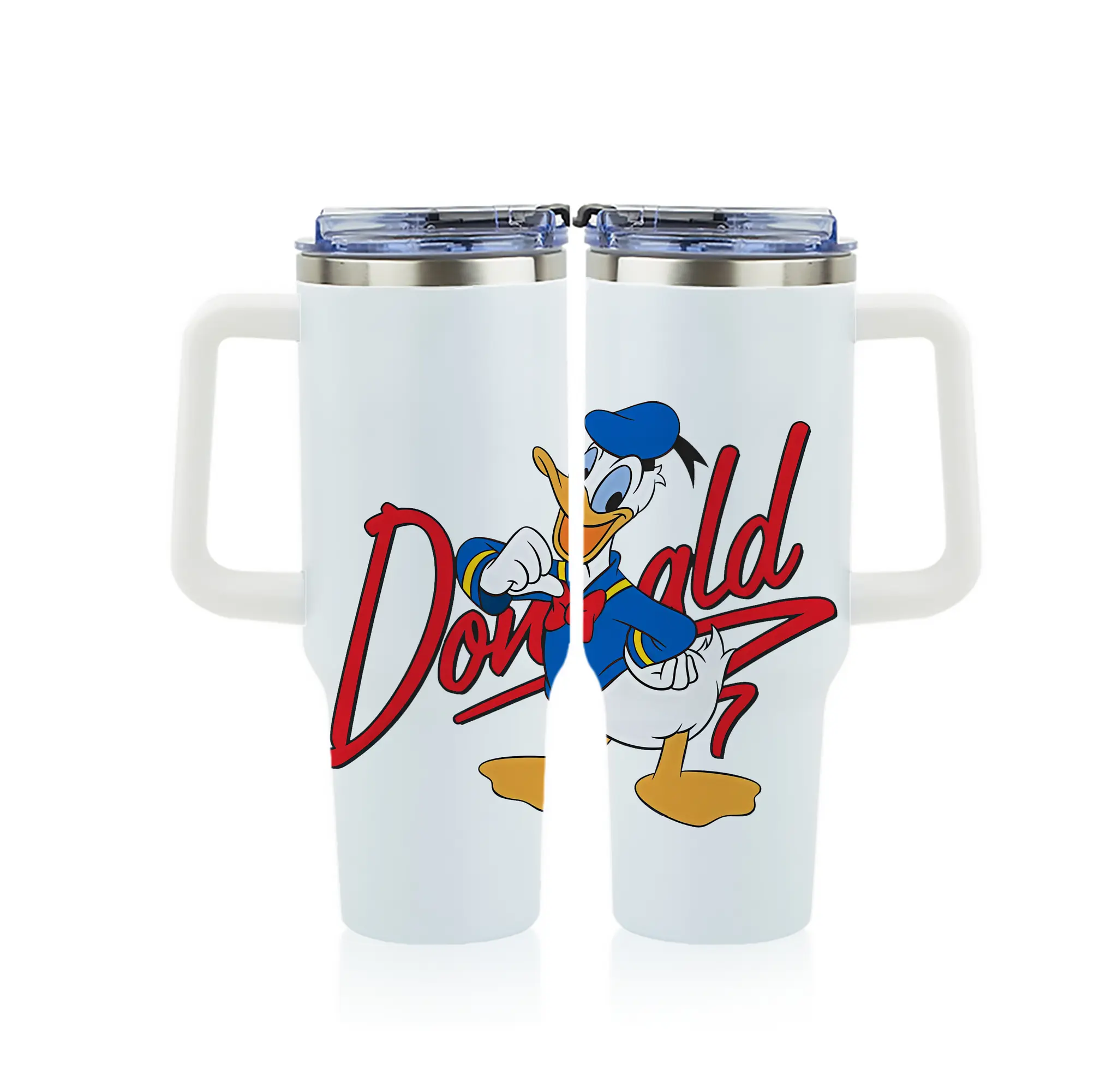 ミッキーマウス（Mickey Mouse） グッズ ドナルドダック（Donald Duck） - 1200mL フルプリント車用タンブラー ・ 304ステンレス 内側 ・ 201ステンレス 外側 ・ 保温 保冷 ・ 通勤 ドライブ アウトドア用