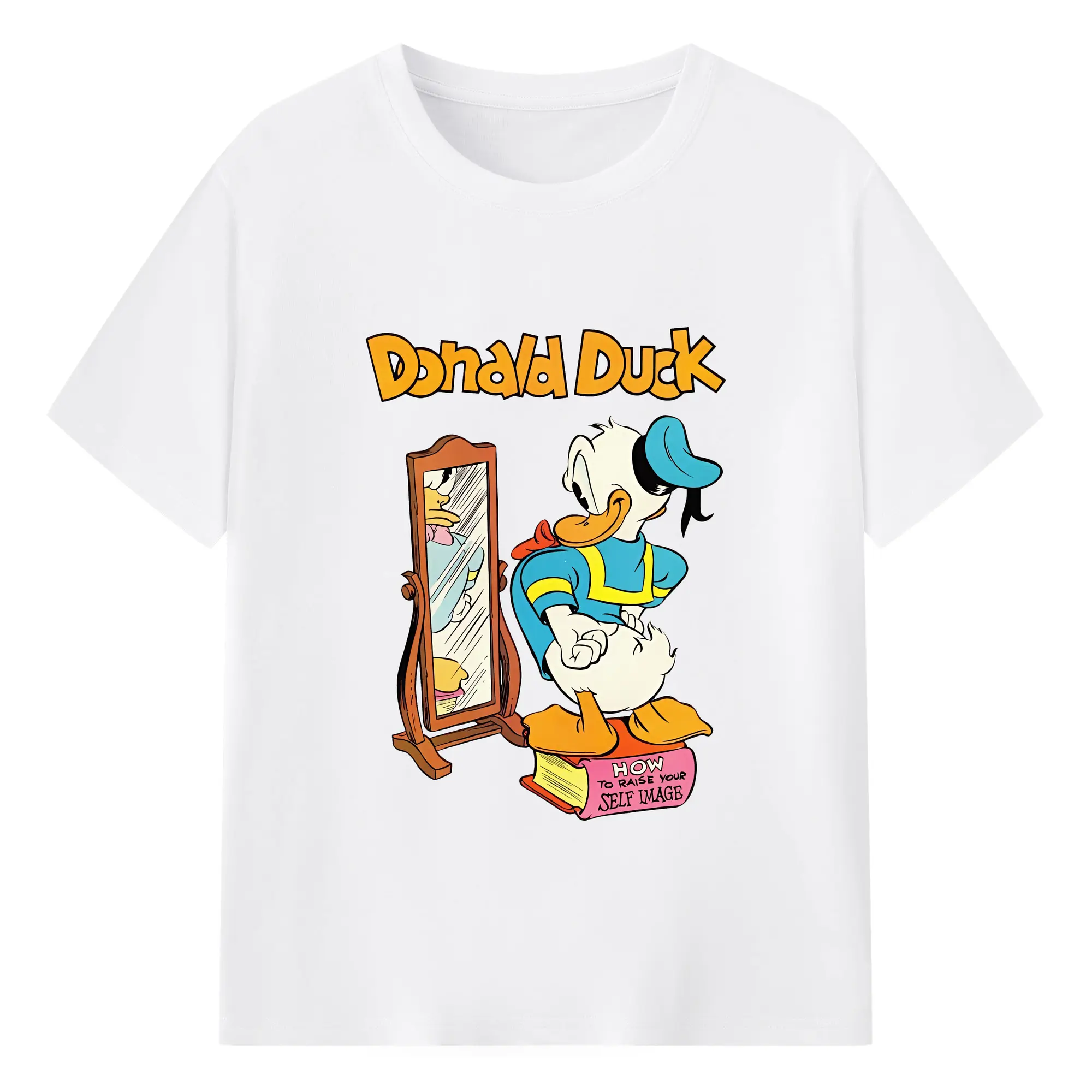 ミッキーマウス（Mickey Mouse） グッズ ドナルドダック（Donald Duck） - 綿100％ 半袖Tシャツ ・ フロントプリント ・ 快適 通気性 ・ 日常使い 散歩 スポーツ用