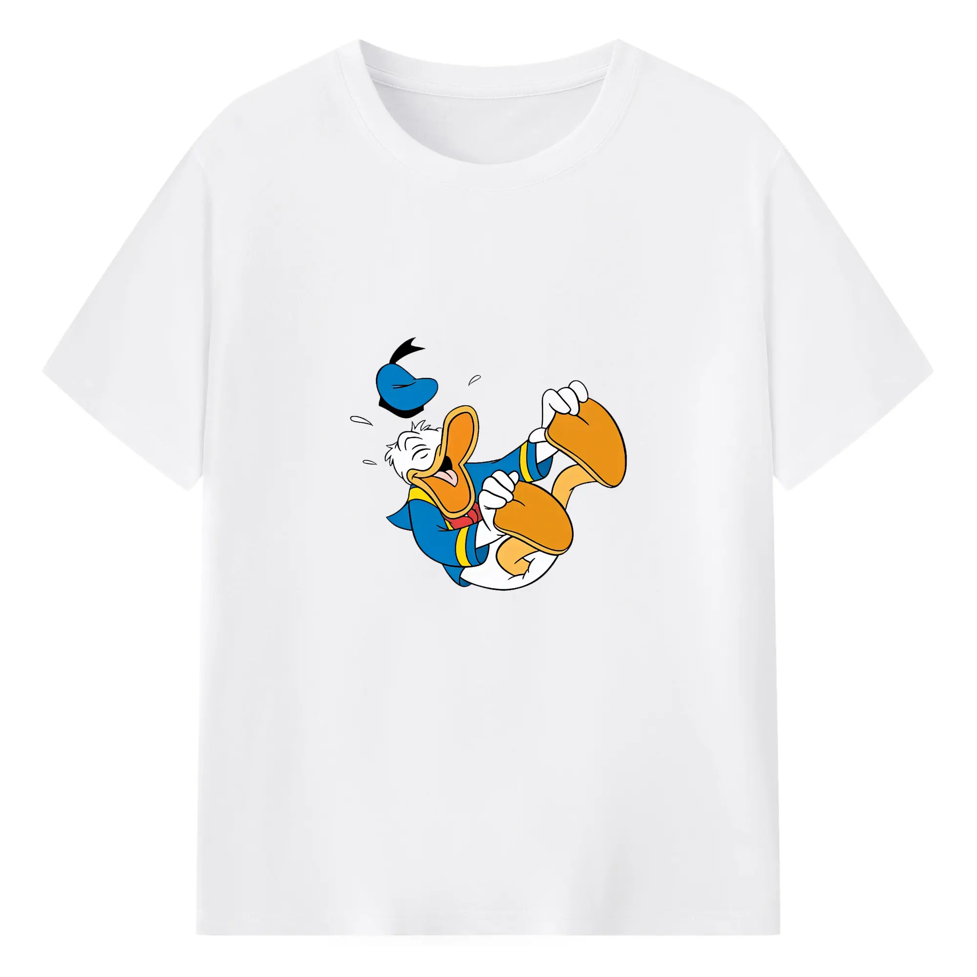 ミッキーマウス（Mickey Mouse） グッズ ドナルドダック（Donald Duck） - 綿100％ 半袖Tシャツ ・ フロントプリント ・ 快適 通気性 ・ 日常使い 散歩 スポーツ用