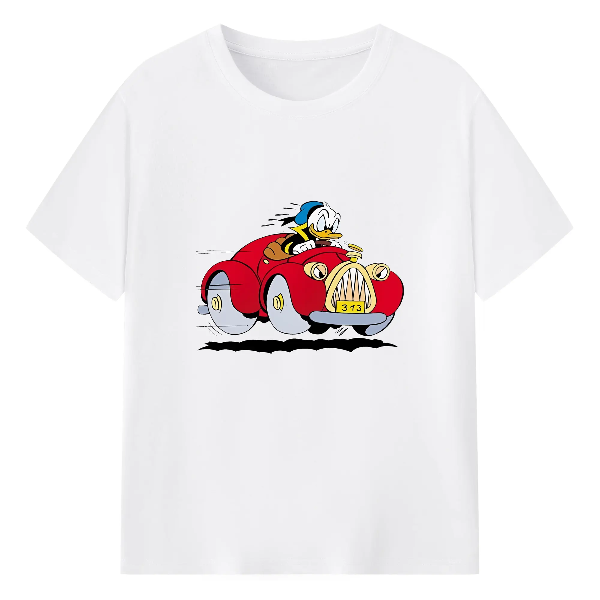 ミッキーマウス（Mickey Mouse） グッズ ドナルドダック（Donald Duck） - 綿100％ 半袖Tシャツ ・ フロントプリント ・ 快適 通気性 ・ 日常使い 散歩 スポーツ用