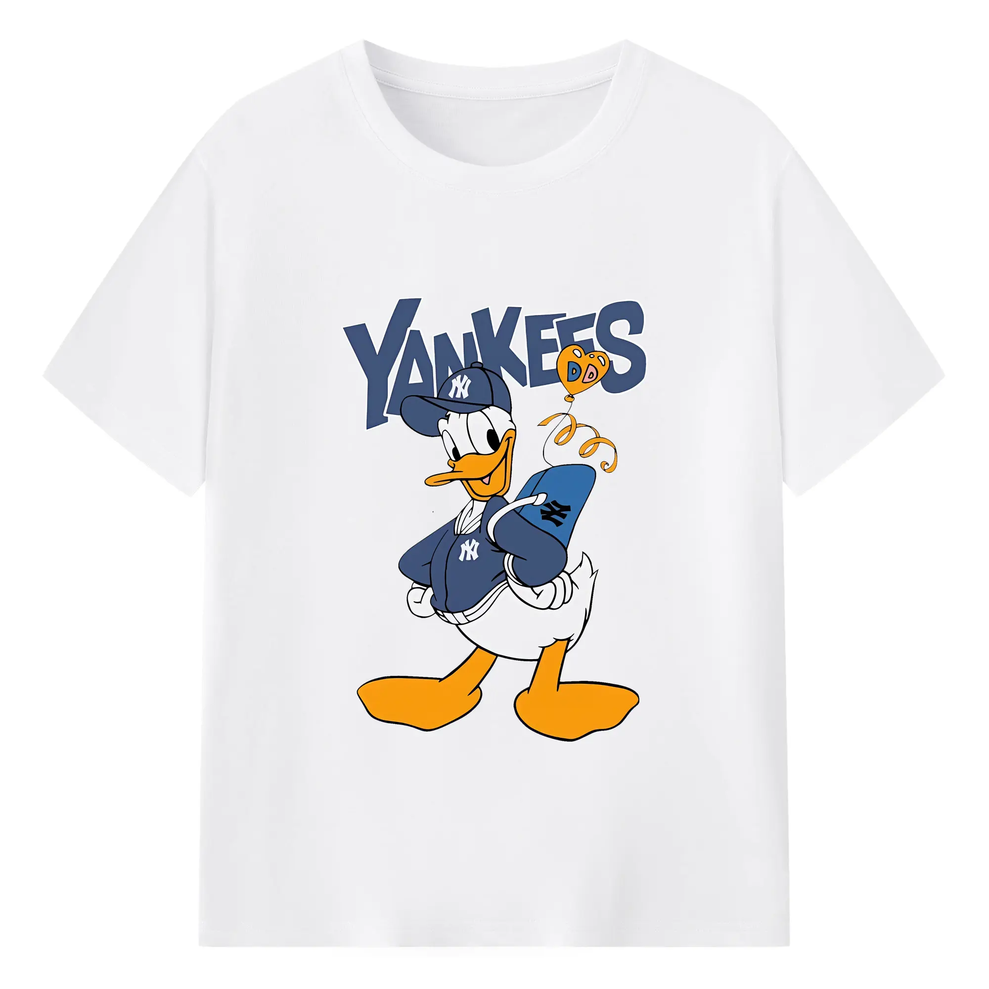 ミッキーマウス（Mickey Mouse） グッズ ドナルドダック（Donald Duck） - 綿100％ 半袖Tシャツ ・ フロントプリント ・ 快適 通気性 ・ 日常使い 散歩 スポーツ用