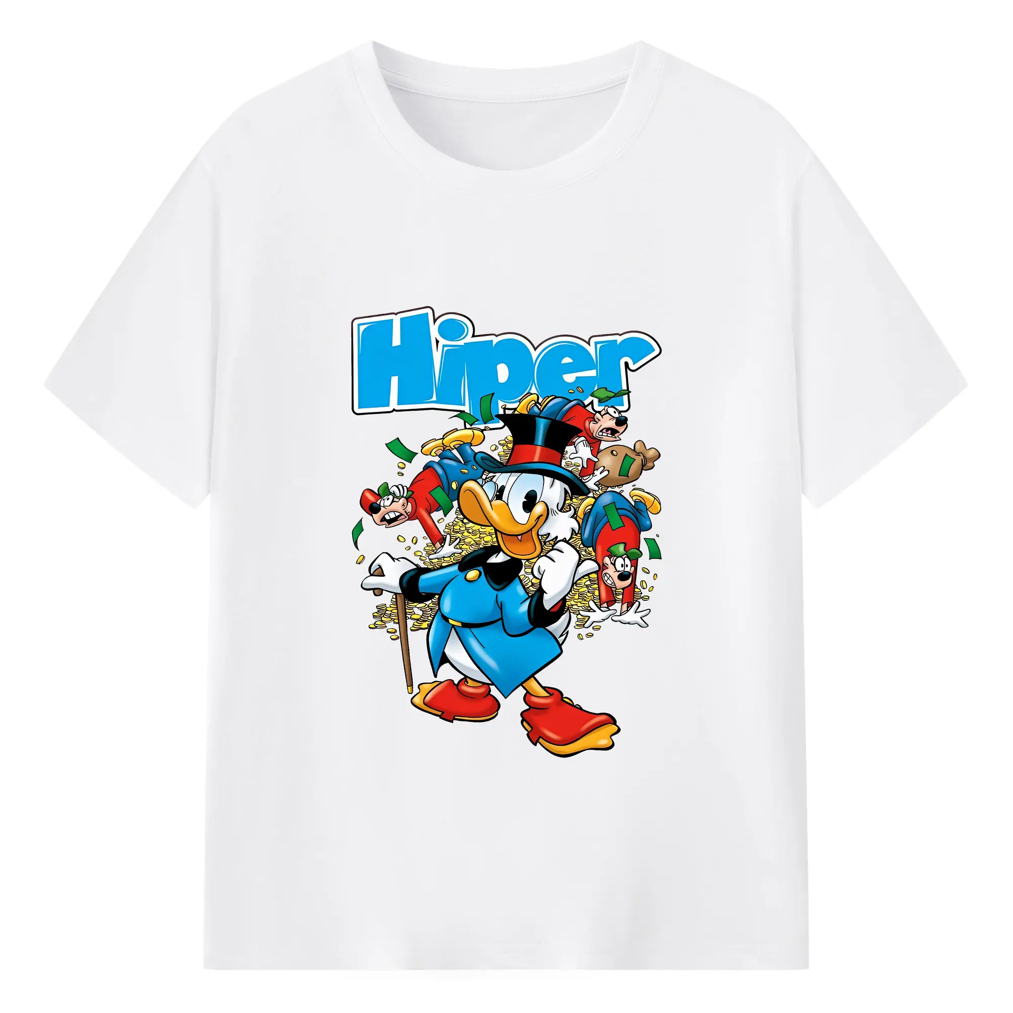 ミッキーマウス（Mickey Mouse） グッズ ドナルドダック（Donald Duck） - 綿100％ 半袖Tシャツ ・ フロントプリント ・ 快適 通気性 ・ 日常使い 散歩 スポーツ用
