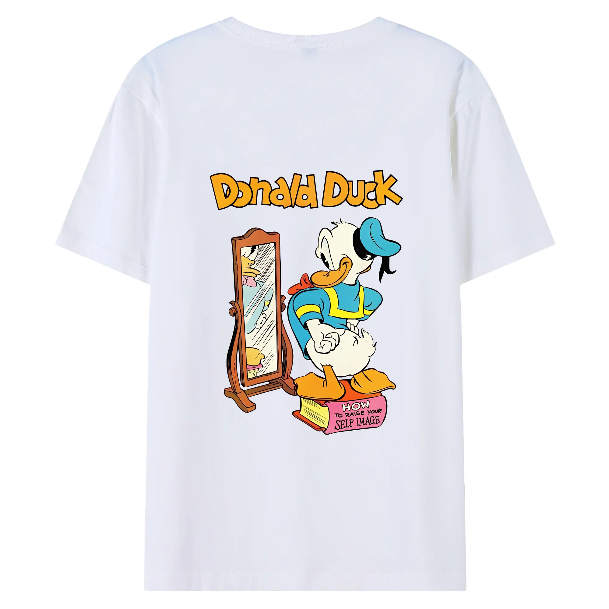 ミッキーマウス（Mickey Mouse） グッズ ドナルドダック（Donald Duck） - 綿100％ 半袖Tシャツ ・ バックプリント ・ 快適 通気性 ・ 日常使い 散歩 スポーツ用