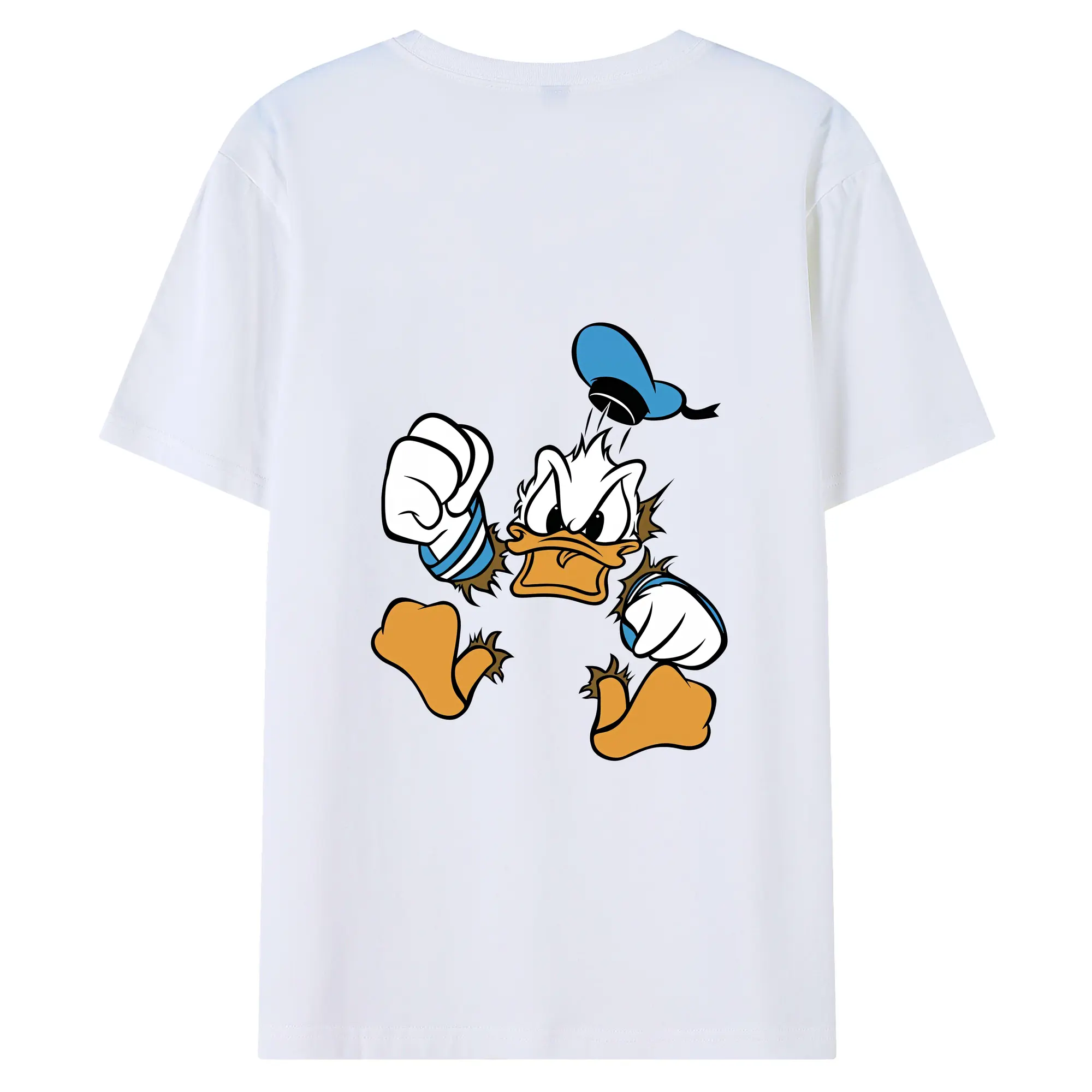 ミッキーマウス（Mickey Mouse） グッズ ドナルドダック（Donald Duck） - 綿100％ 半袖Tシャツ ・ バックプリント ・ 快適 通気性 ・ 日常使い 散歩 スポーツ用