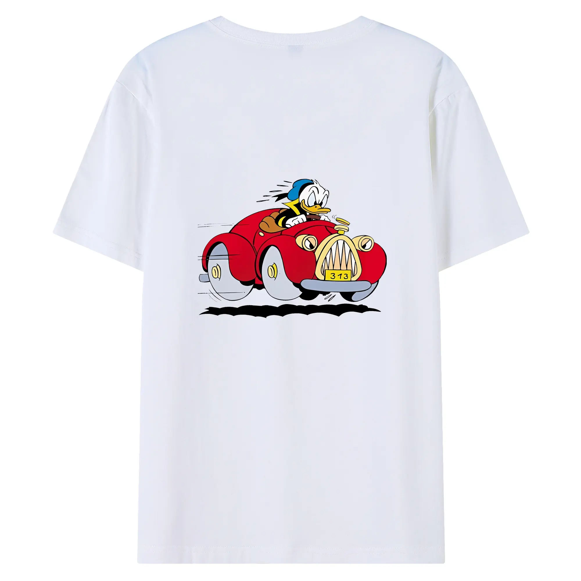 ミッキーマウス（Mickey Mouse） グッズ ドナルドダック（Donald Duck） - 綿100％ 半袖Tシャツ ・ バックプリント ・ 快適 通気性 ・ 日常使い 散歩 スポーツ用