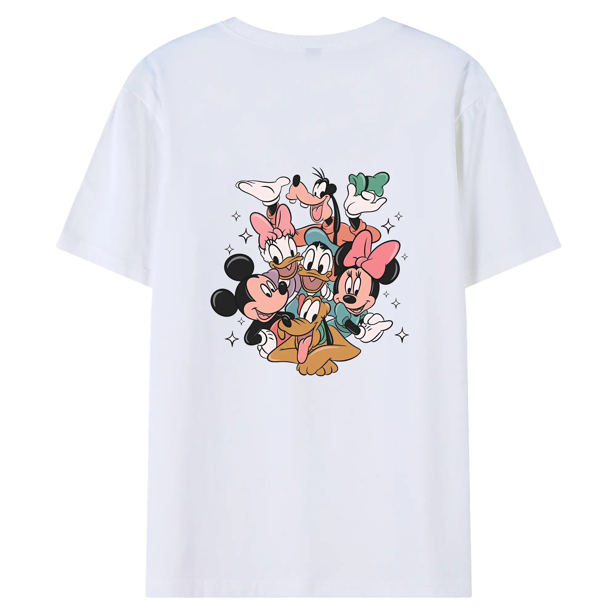 ミッキーマウス（Mickey Mouse） グッズ ドナルドダック（Donald Duck） - 綿100％ 半袖Tシャツ ・ バックプリント ・ 快適 通気性 ・ 日常使い 散歩 スポーツ用