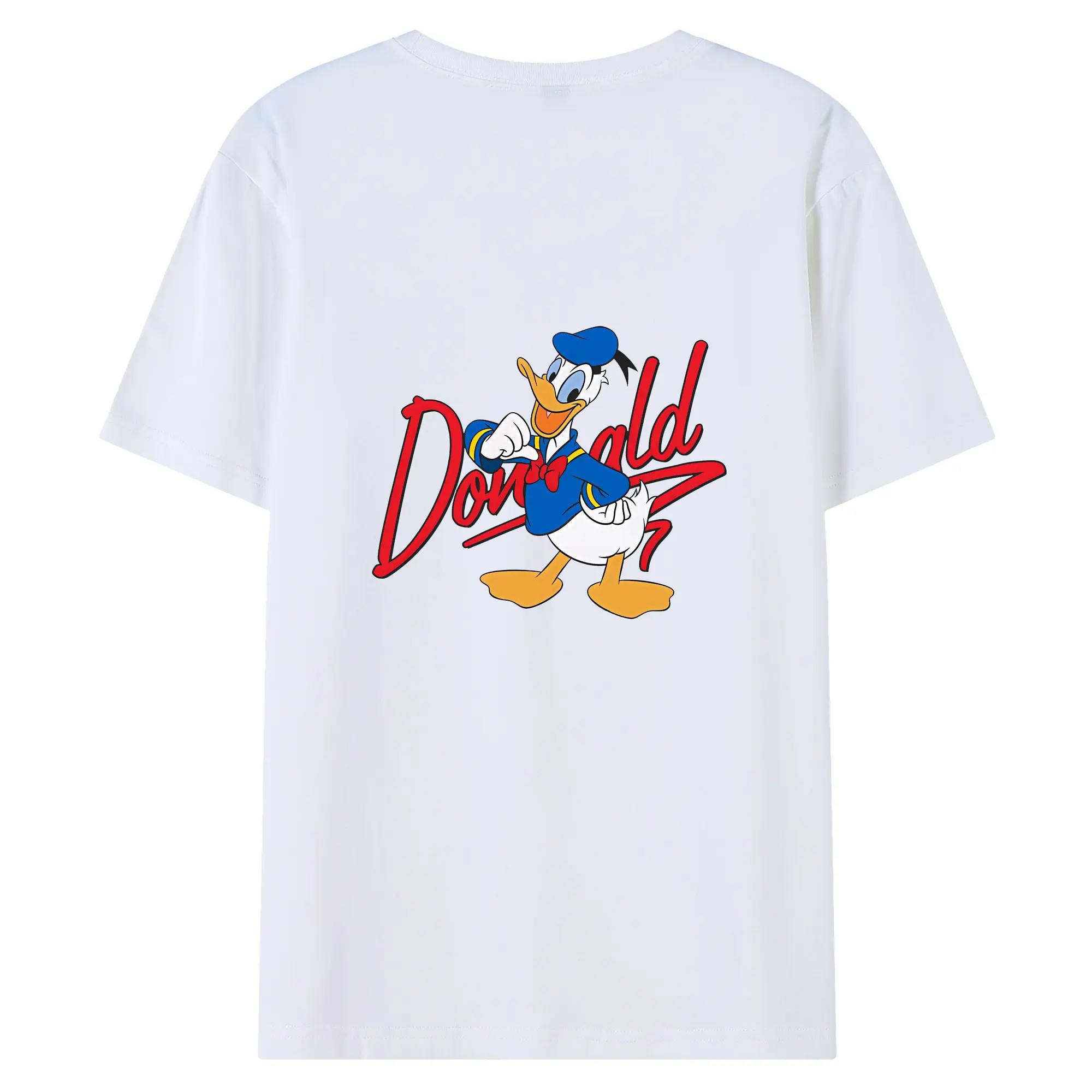 ミッキーマウス（Mickey Mouse） グッズ ドナルドダック（Donald Duck） - 綿100％ 半袖Tシャツ ・ バックプリント ・ 快適 通気性 ・ 日常使い 散歩 スポーツ用