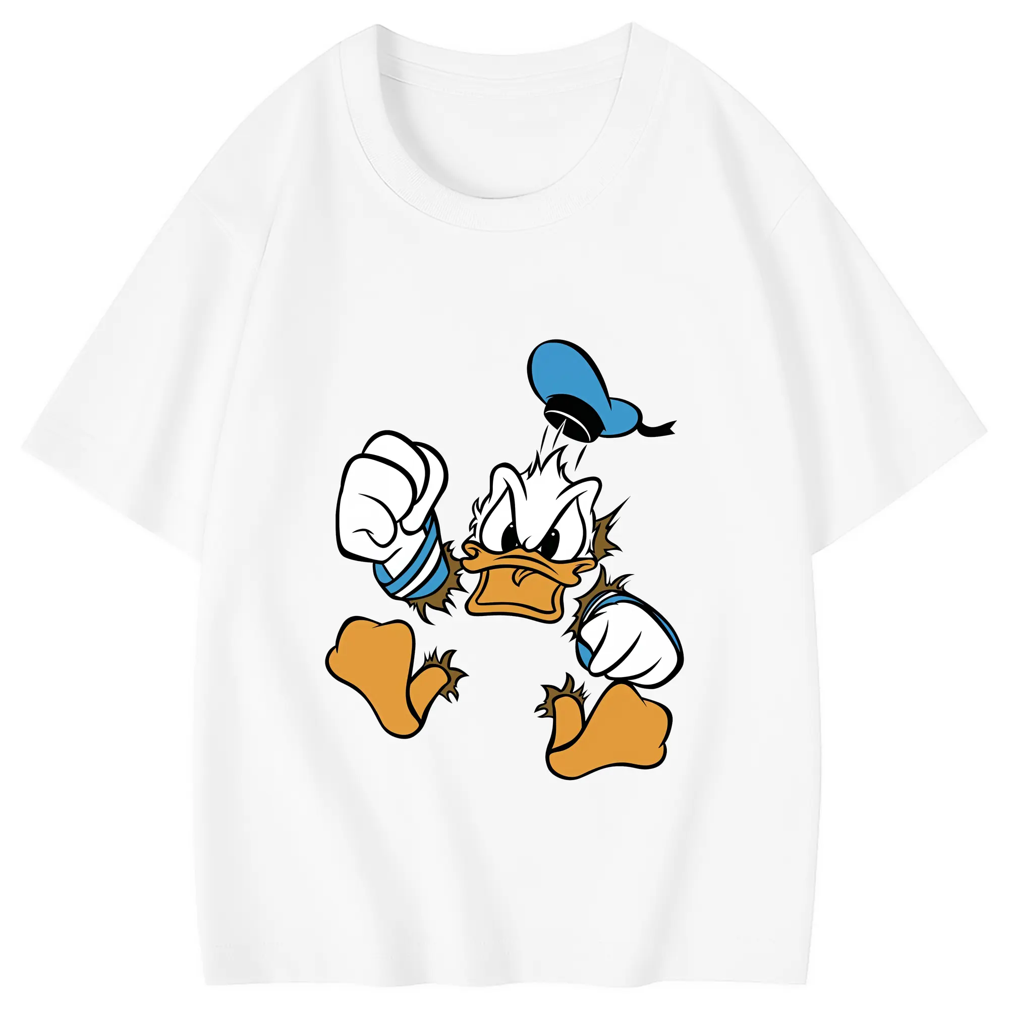ミッキーマウス（Mickey Mouse） グッズ ドナルドダック（Donald Duck） - 綿100％ キッズTシャツ ・ フロントプリント ・ 快適 通気性 ・ スポーツ カジュアル 散歩用