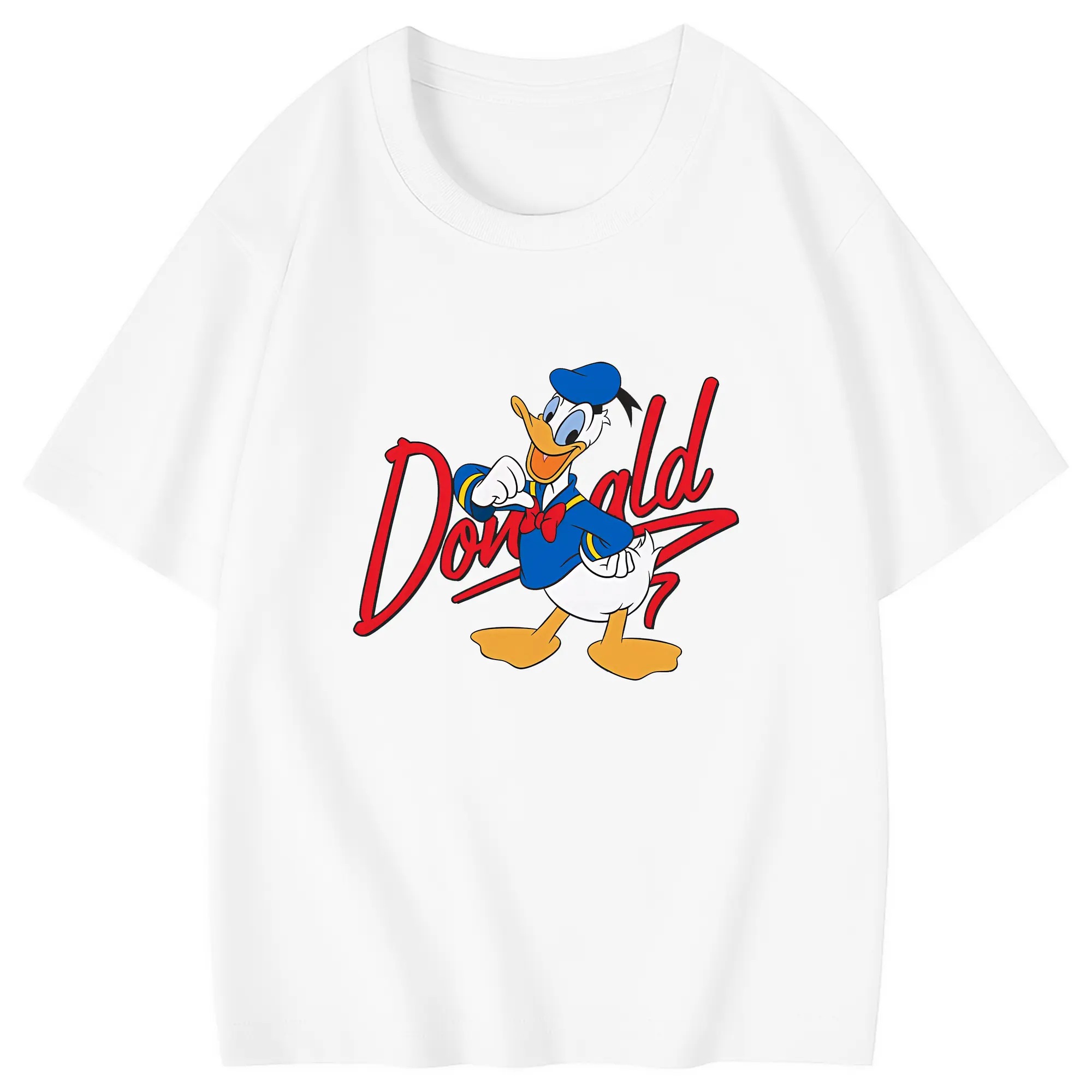 ミッキーマウス（Mickey Mouse） グッズ ドナルドダック（Donald Duck） - 綿100％ キッズTシャツ ・ フロントプリント ・ 快適 通気性 ・ スポーツ カジュアル 散歩用