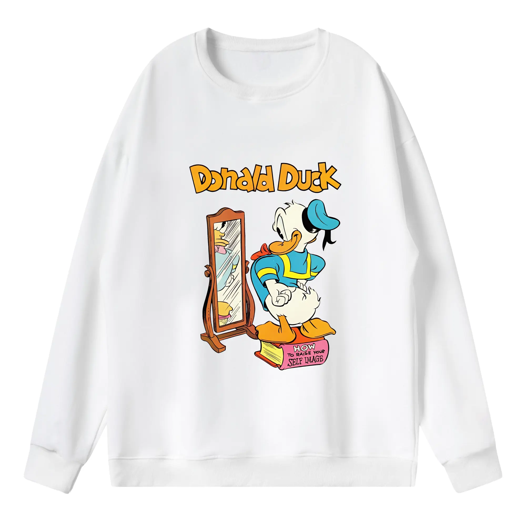 ミッキーマウス（Mickey Mouse） グッズ ドナルドダック（Donald Duck） - 薄手 クルーネック スウェット 裏毛260g · ポリエステル 春秋向け カジュアル 男女兼用 · トレーナー デイリー スポーツ 散歩に最適