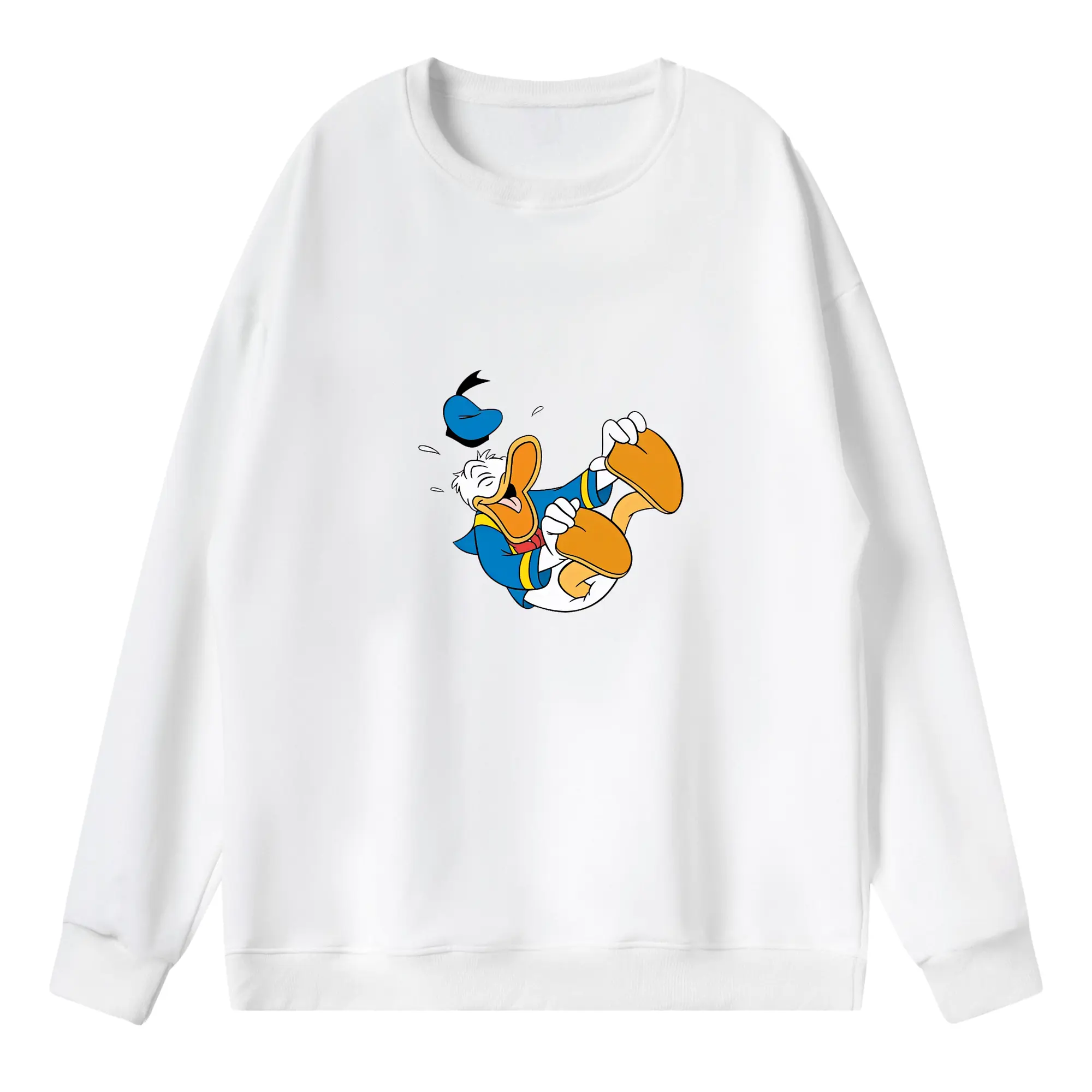 ミッキーマウス（Mickey Mouse） グッズ ドナルドダック（Donald Duck） - 薄手 クルーネック スウェット 裏毛260g · ポリエステル 春秋向け カジュアル 男女兼用 · トレーナー デイリー スポーツ 散歩に最適