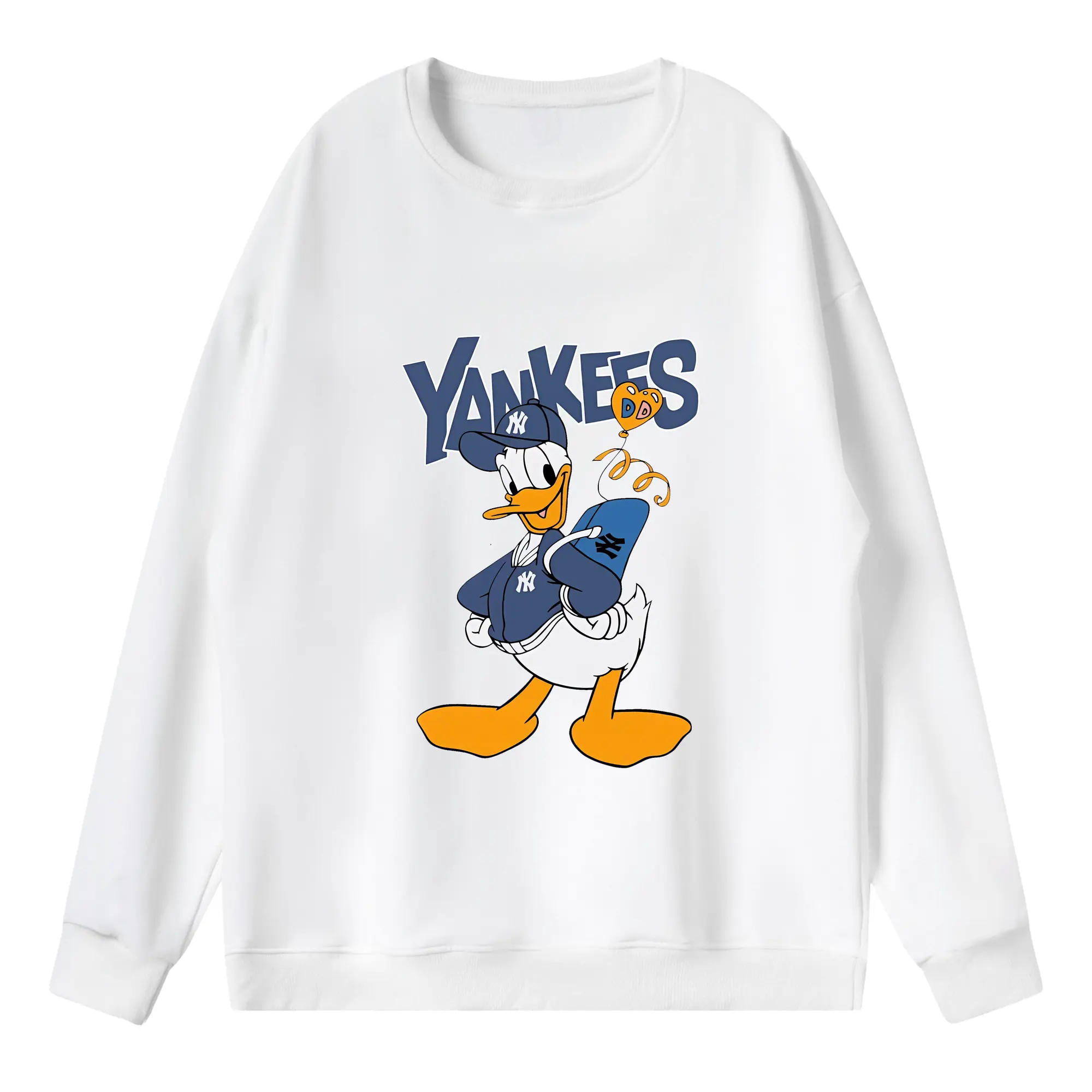 ミッキーマウス（Mickey Mouse） グッズ ドナルドダック（Donald Duck） - 薄手 クルーネック スウェット 裏毛260g · ポリエステル 春秋向け カジュアル 男女兼用 · トレーナー デイリー スポーツ 散歩に最適