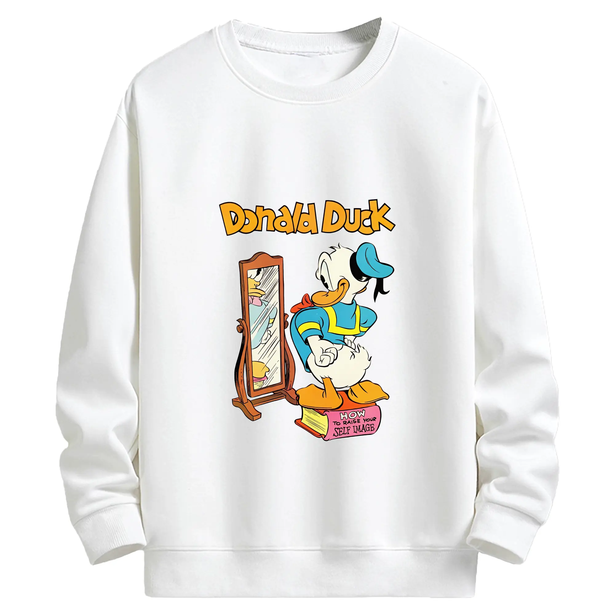 ミッキーマウス（Mickey Mouse） グッズ ドナルドダック（Donald Duck） - キッズ クルーネックスウェットシャツ ・ フロントプリント ・ 綿80％ ポリエステル20％ ・ 快適 通学 スポーツ 日常使い お散歩用