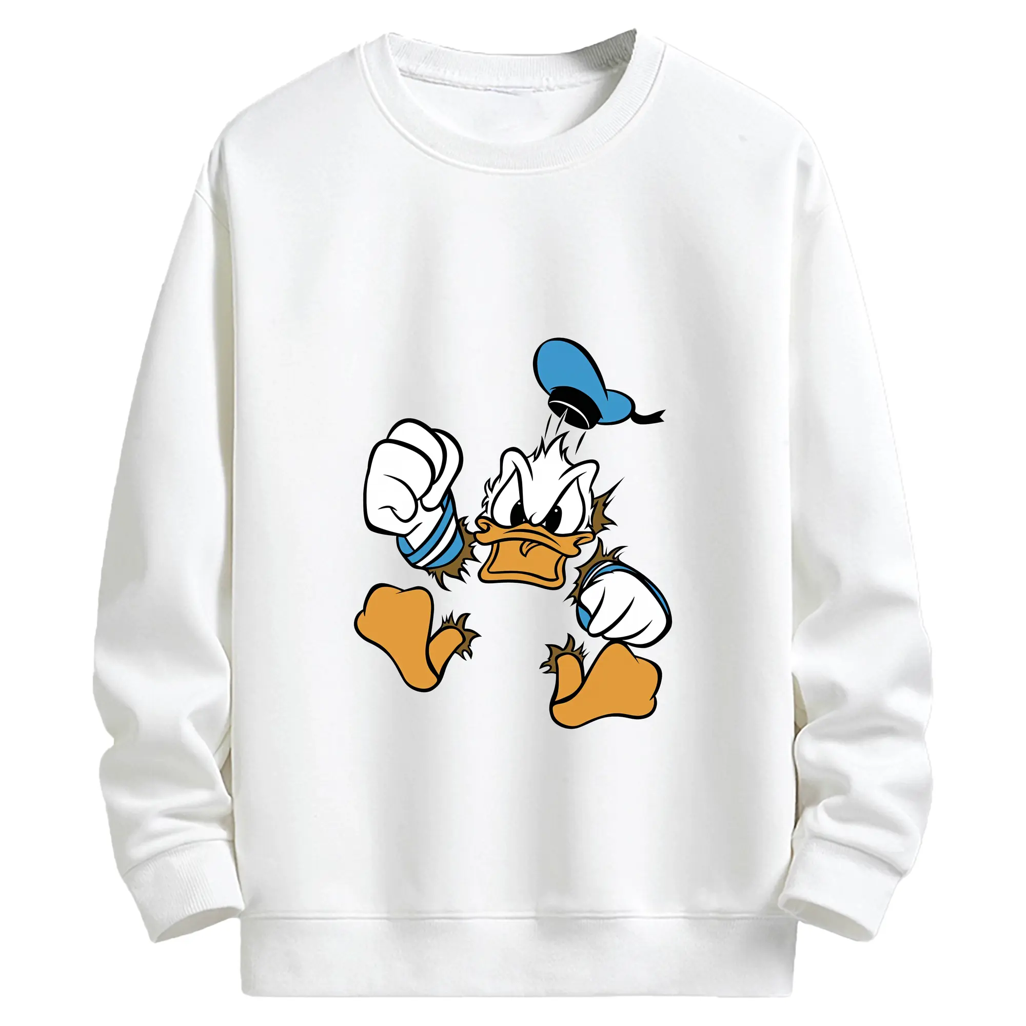 ミッキーマウス（Mickey Mouse） グッズ ドナルドダック（Donald Duck） - キッズ クルーネックスウェットシャツ ・ フロントプリント ・ 綿80％ ポリエステル20％ ・ 快適 通学 スポーツ 日常使い お散歩用