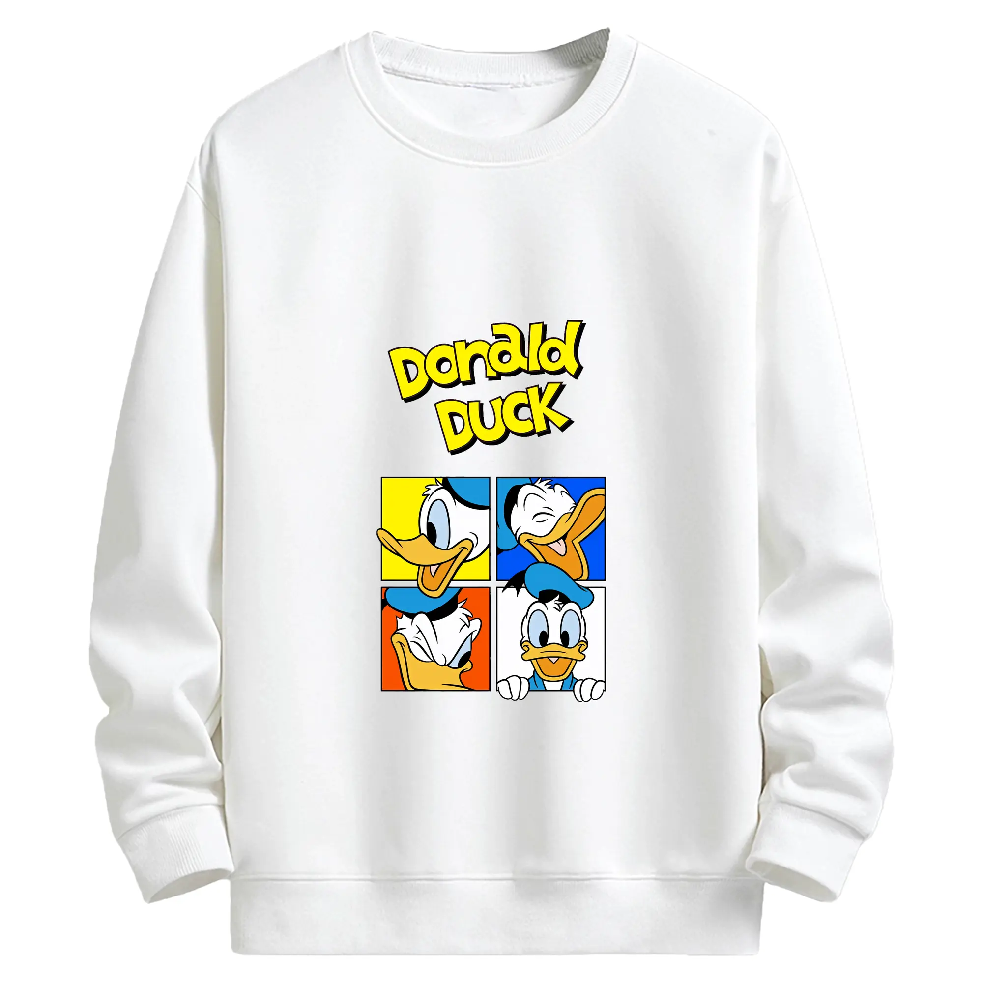 ミッキーマウス（Mickey Mouse） グッズ ドナルドダック（Donald Duck） - キッズ クルーネックスウェットシャツ ・ フロントプリント ・ 綿80％ ポリエステル20％ ・ 快適 通学 スポーツ 日常使い お散歩用