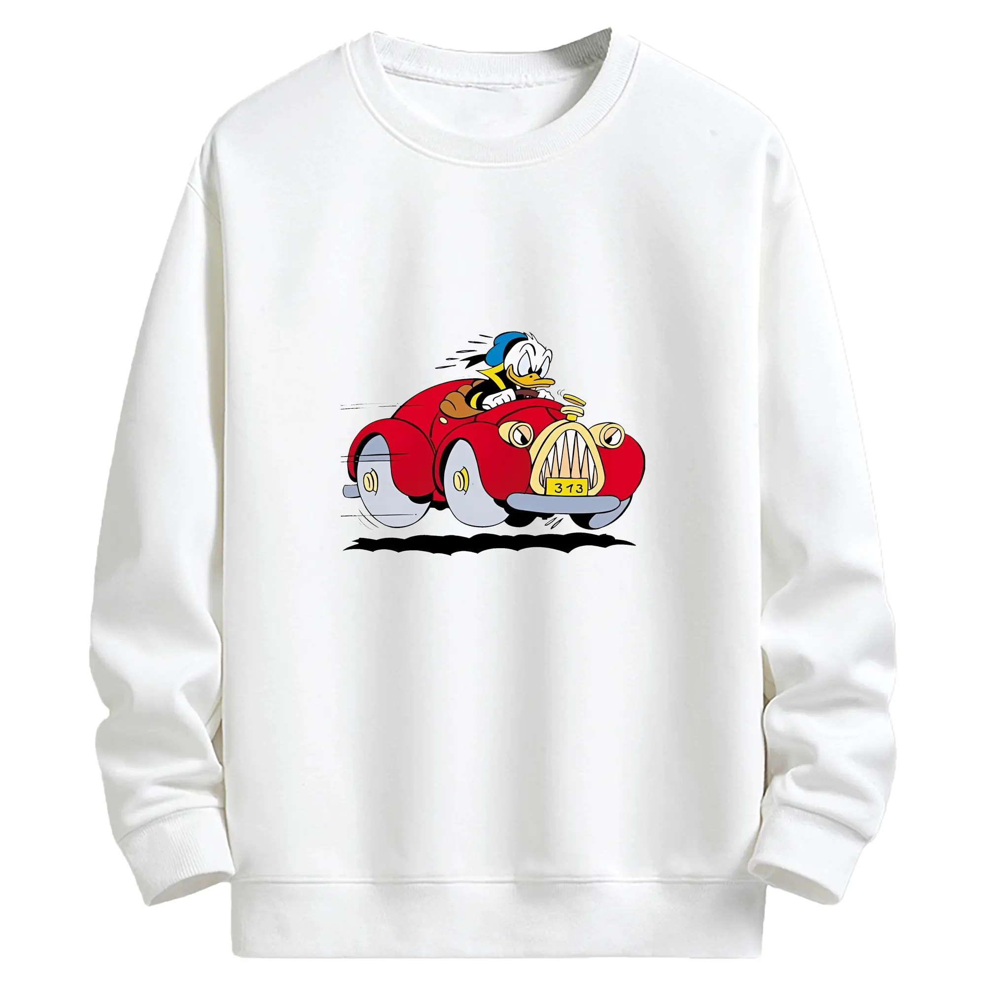 ミッキーマウス（Mickey Mouse） グッズ ドナルドダック（Donald Duck） - キッズ クルーネックスウェットシャツ ・ フロントプリント ・ 綿80％ ポリエステル20％ ・ 快適 通学 スポーツ 日常使い お散歩用