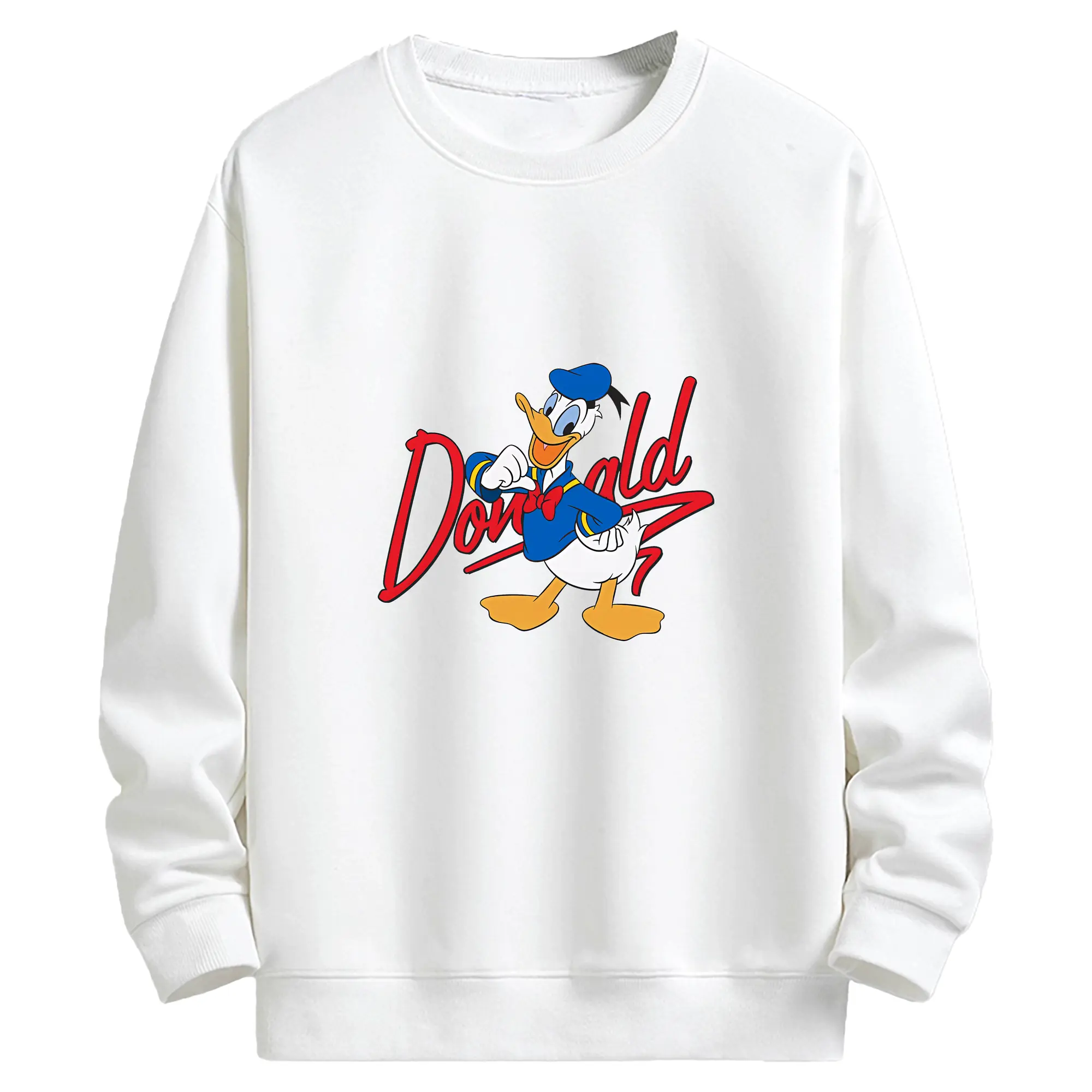 ミッキーマウス（Mickey Mouse） グッズ ドナルドダック（Donald Duck） - キッズ クルーネックスウェットシャツ ・ フロントプリント ・ 綿80％ ポリエステル20％ ・ 快適 通学 スポーツ 日常使い お散歩用