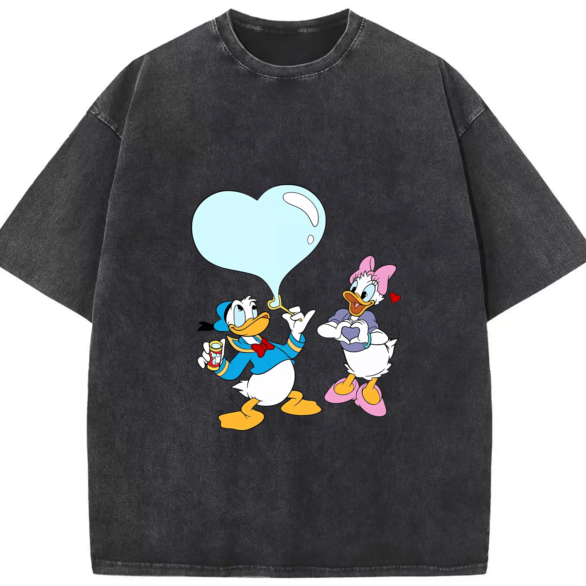 ミッキーマウス（Mickey Mouse） グッズ ドナルドダック（Donald Duck） - 綿100％ ヴィンテージ風 半袖Tシャツ ・ フロントプリント ・ 柔らか肌触り ・ 通気性 快適 ・ スポーツ カジュアル 外出用