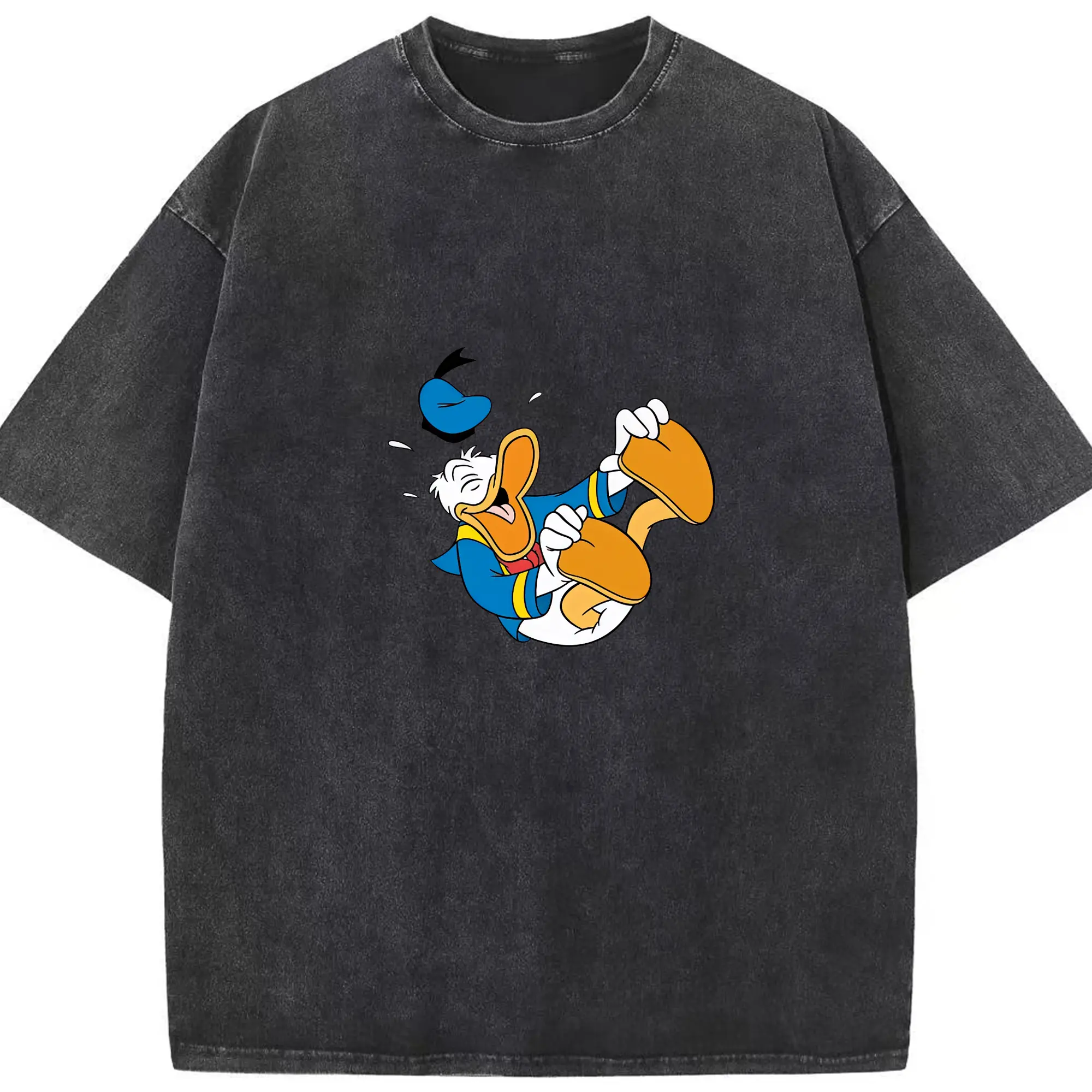 ミッキーマウス（Mickey Mouse） グッズ ドナルドダック（Donald Duck） - 綿100％ ヴィンテージ風 半袖Tシャツ ・ フロントプリント ・ 柔らか肌触り ・ 通気性 快適 ・ スポーツ カジュアル 外出用