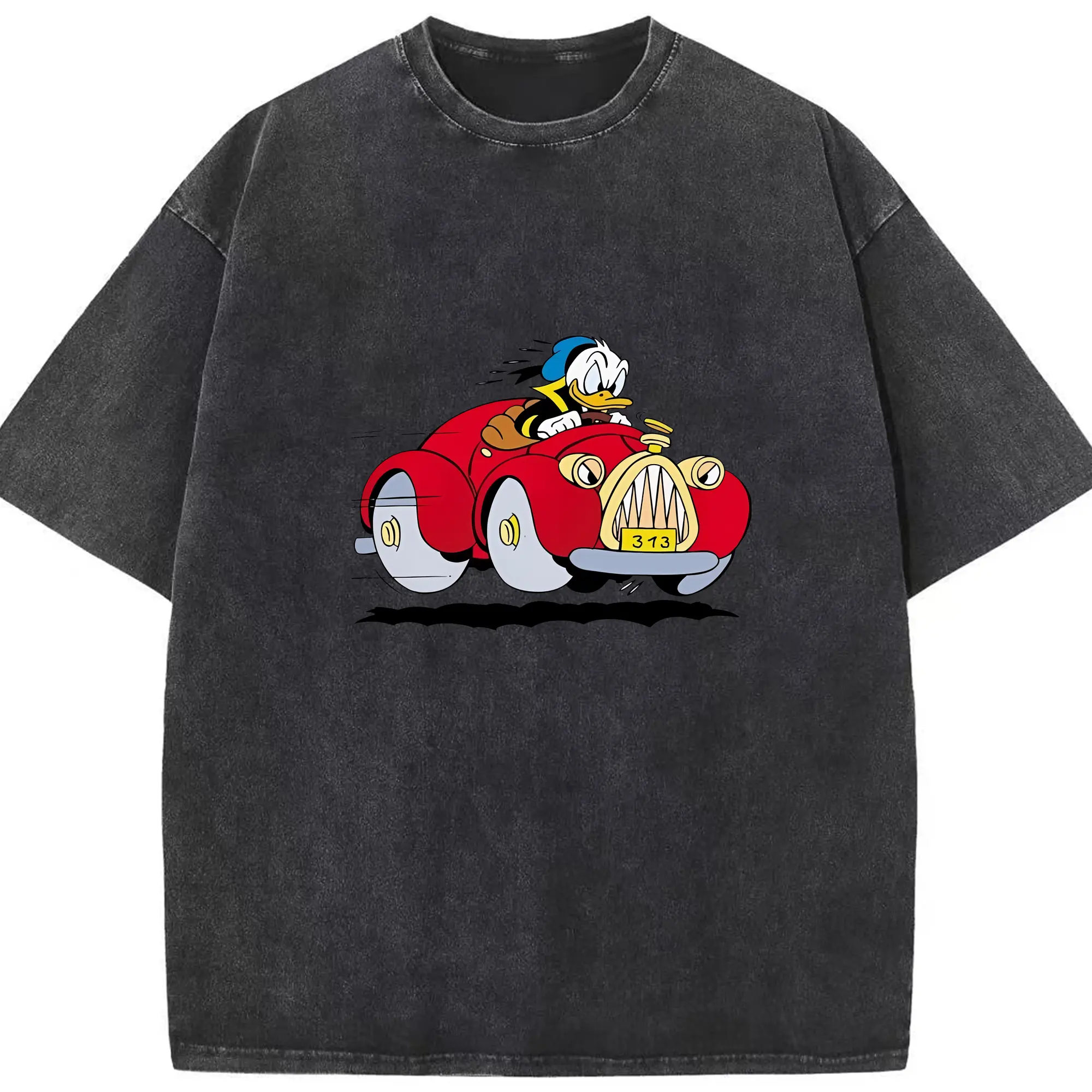 ミッキーマウス（Mickey Mouse） グッズ ドナルドダック（Donald Duck） - 綿100％ ヴィンテージ風 半袖Tシャツ ・ フロントプリント ・ 柔らか肌触り ・ 通気性 快適 ・ スポーツ カジュアル 外出用
