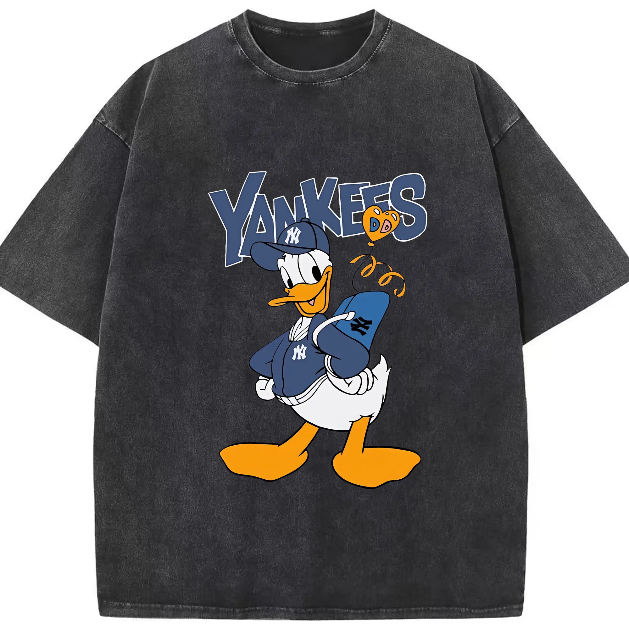 ミッキーマウス（Mickey Mouse） グッズ ドナルドダック（Donald Duck） - 綿100％ ヴィンテージ風 半袖Tシャツ ・ フロントプリント ・ 柔らか肌触り ・ 通気性 快適 ・ スポーツ カジュアル 外出用