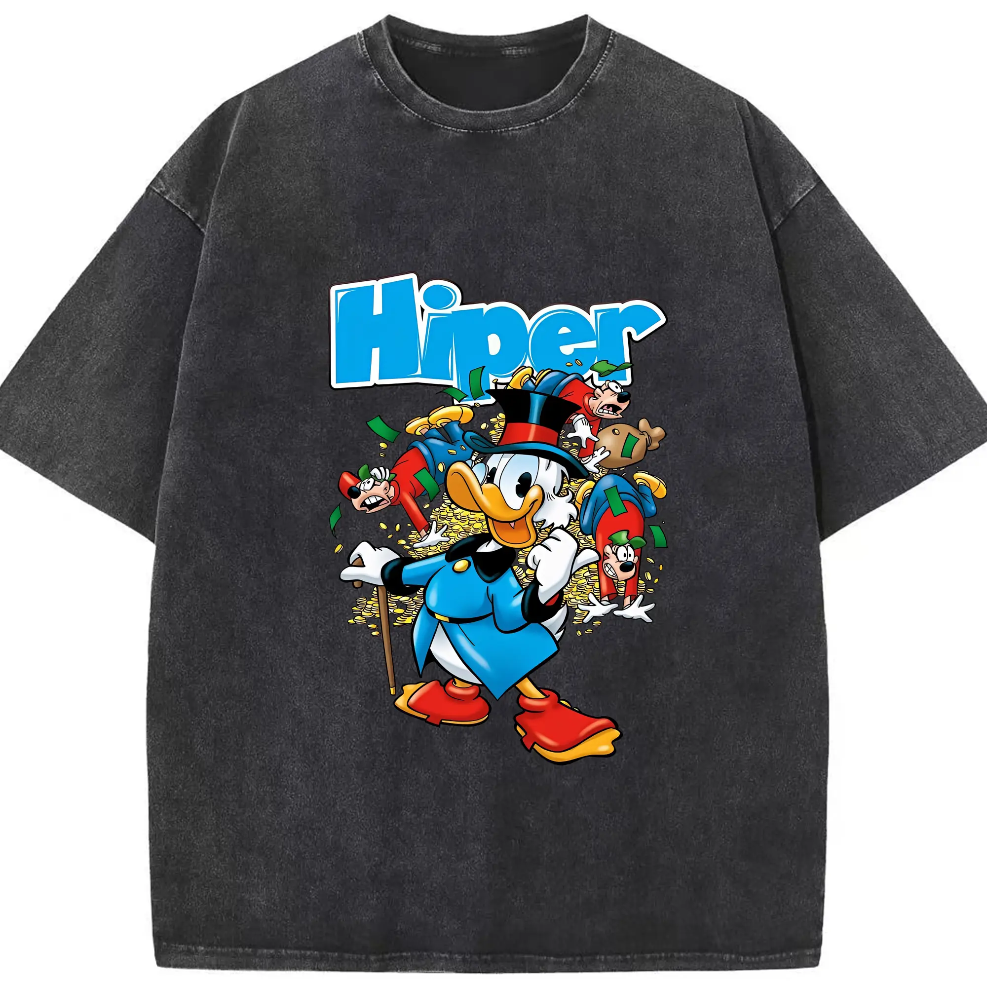 ミッキーマウス（Mickey Mouse） グッズ ドナルドダック（Donald Duck） - 綿100％ ヴィンテージ風 半袖Tシャツ ・ フロントプリント ・ 柔らか肌触り ・ 通気性 快適 ・ スポーツ カジュアル 外出用