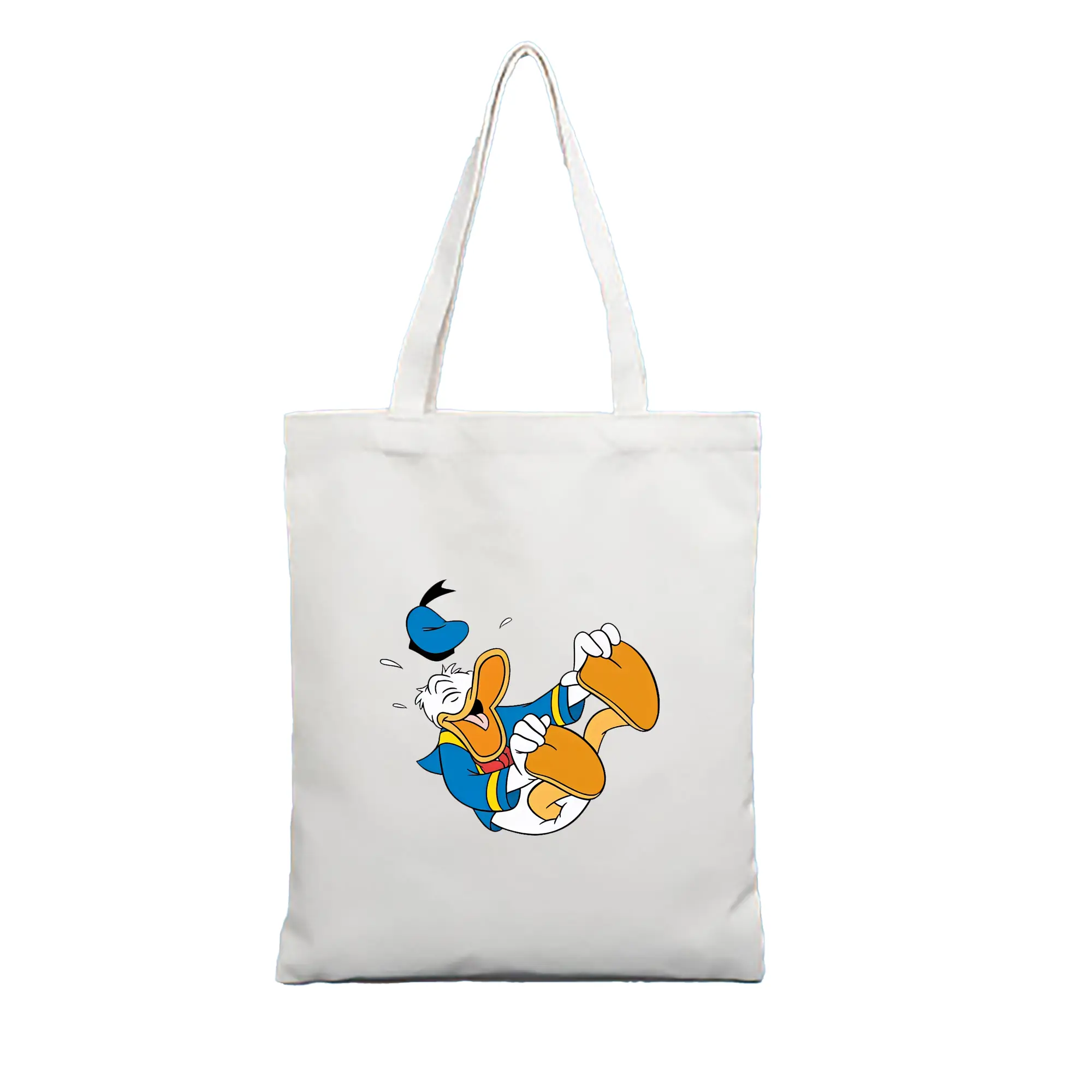 ミッキーマウス（Mickey Mouse） グッズ ドナルドダック（Donald Duck） - 縦型キャンバス手提げバッグ（トートバッグ） ・ キャンバス素材 ・ ショッピング用 ・ 軽量 丈夫 お手入れ簡単