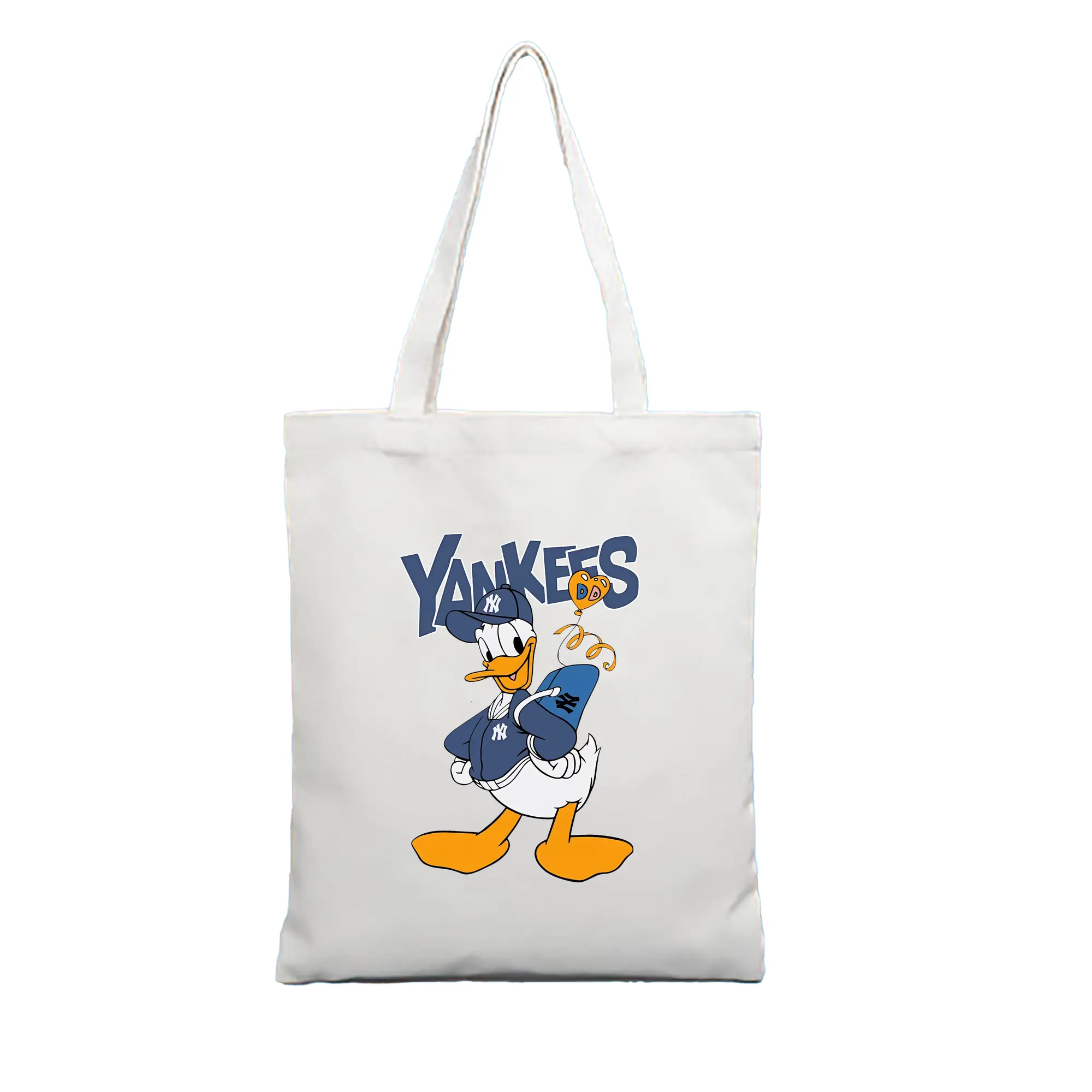 ミッキーマウス（Mickey Mouse） グッズ ドナルドダック（Donald Duck） - 縦型キャンバス手提げバッグ（トートバッグ） ・ キャンバス素材 ・ ショッピング用 ・ 軽量 丈夫 お手入れ簡単