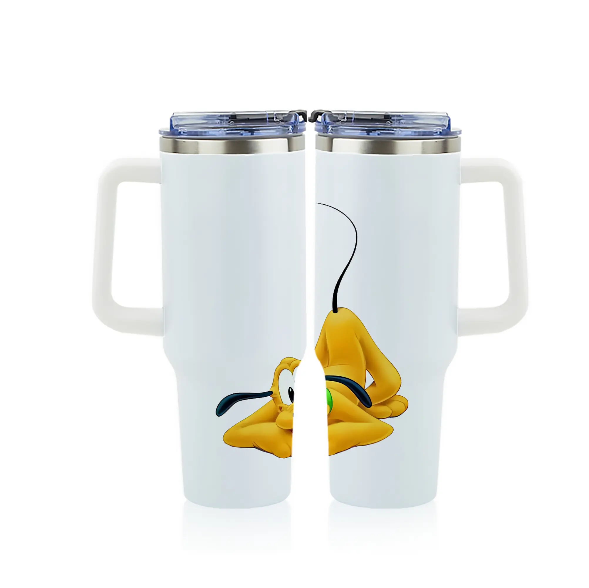 ミッキーマウス（Mickey Mouse） グッズ プルート（Pluto） - 1200mL フルプリント車用タンブラー ・ 304ステンレス 内側 ・ 201ステンレス 外側 ・ 保温 保冷 ・ 通勤 ドライブ アウトドア用