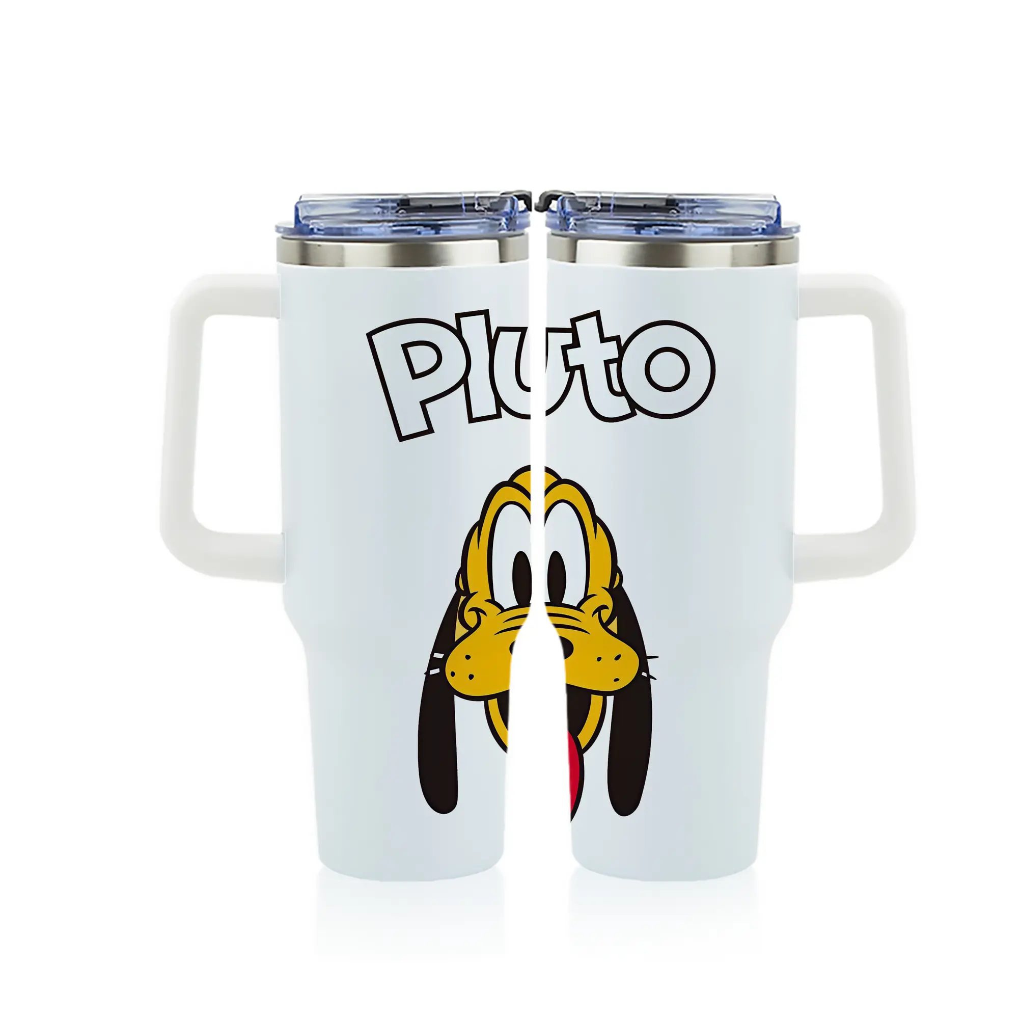 ミッキーマウス（Mickey Mouse） グッズ プルート（Pluto） - 1200mL フルプリント車用タンブラー ・ 304ステンレス 内側 ・ 201ステンレス 外側 ・ 保温 保冷 ・ 通勤 ドライブ アウトドア用