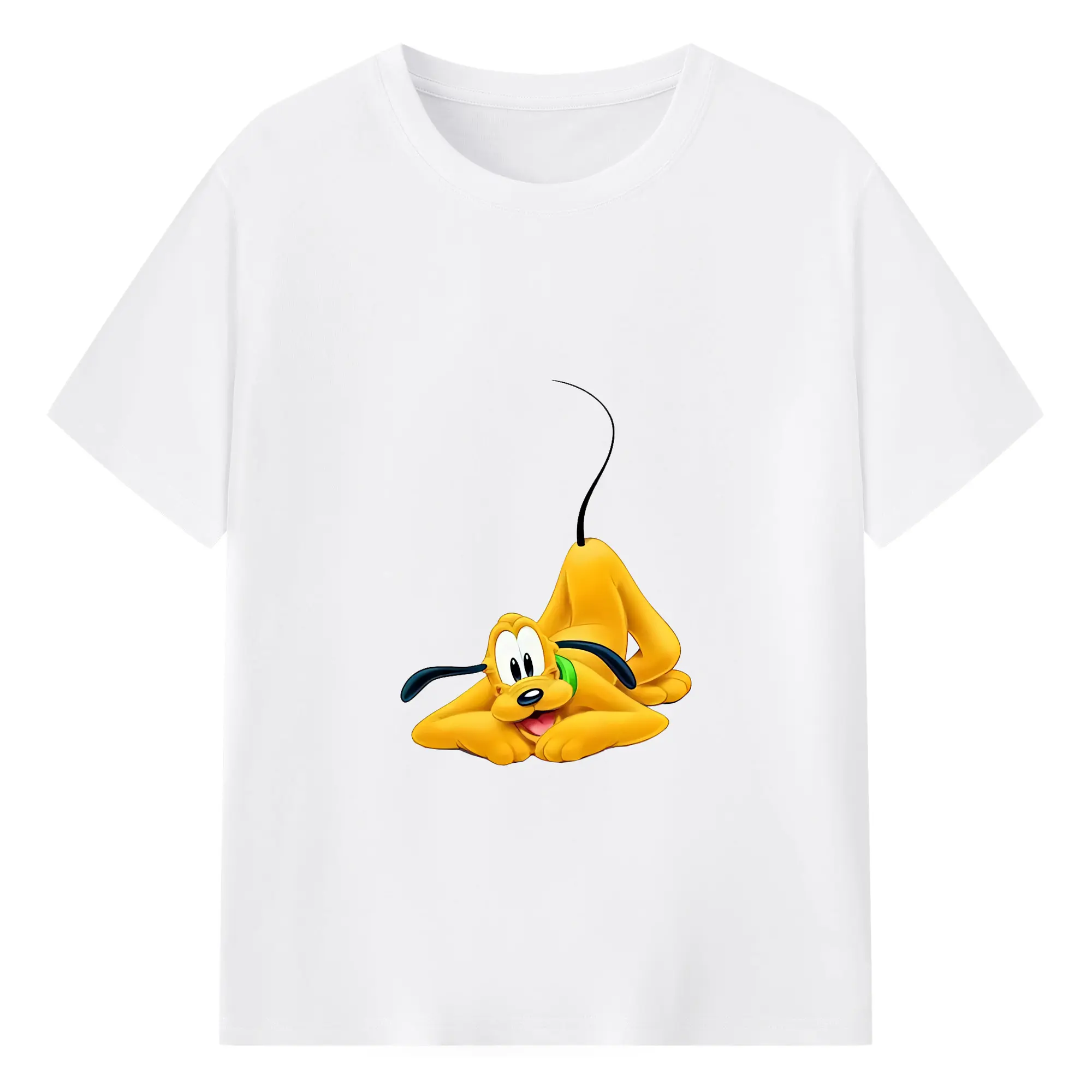 ミッキーマウス（Mickey Mouse） グッズ プルート（Pluto） - 綿100％ 半袖Tシャツ ・ フロントプリント ・ 快適 通気性 ・ 日常使い 散歩 スポーツ用