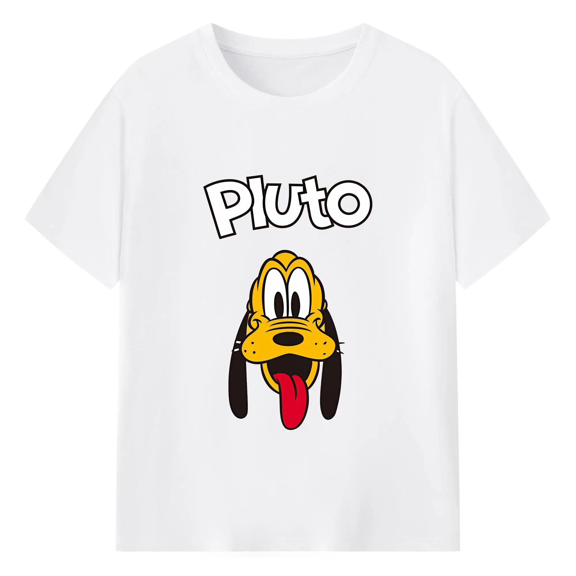 ミッキーマウス（Mickey Mouse） グッズ プルート（Pluto） - 綿100％ 半袖Tシャツ ・ フロントプリント ・ 快適 通気性 ・ 日常使い 散歩 スポーツ用