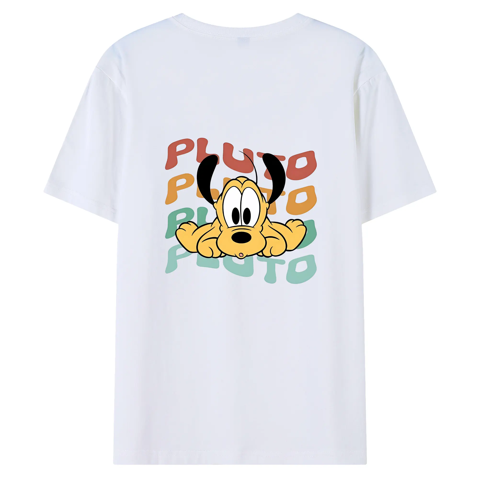 ミッキーマウス（Mickey Mouse） グッズ プルート（Pluto） - 綿100％ 半袖Tシャツ ・ バックプリント ・ 快適 通気性 ・ 日常使い 散歩 スポーツ用