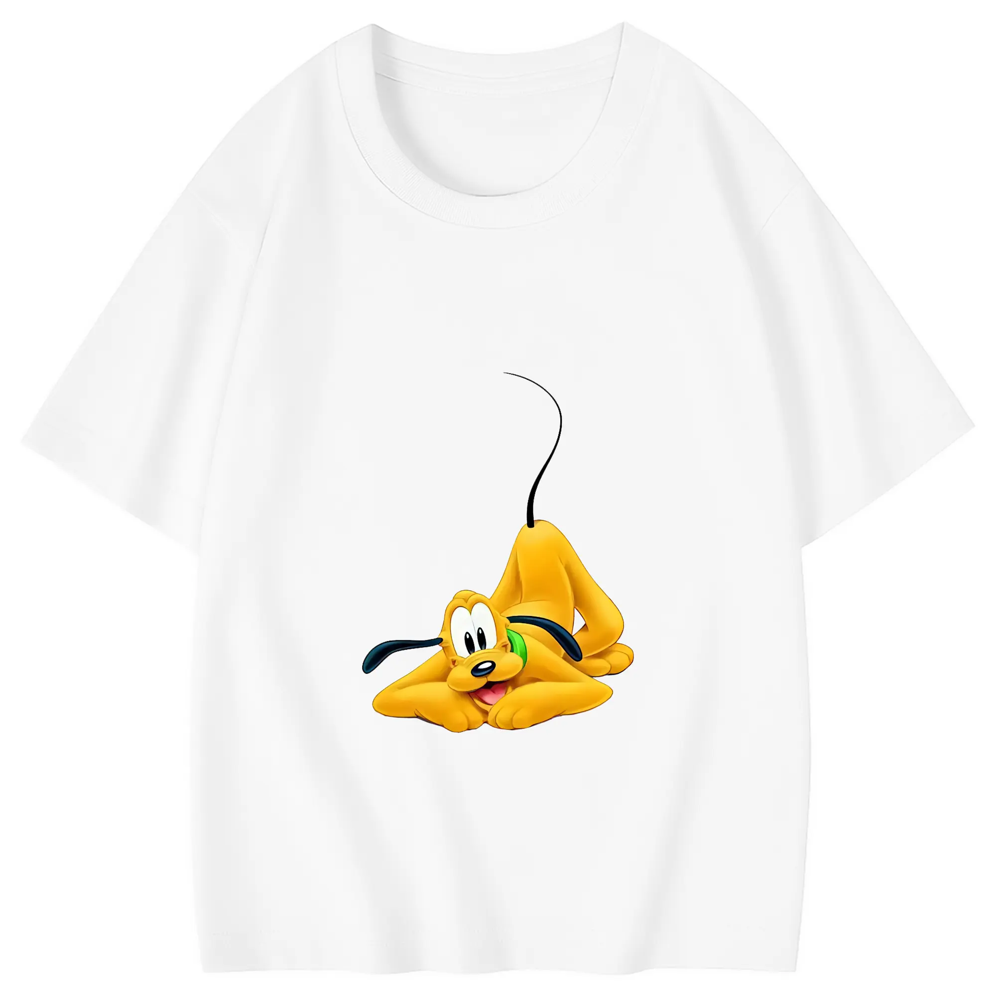 ミッキーマウス（Mickey Mouse） グッズ プルート（Pluto） - 綿100％ キッズTシャツ ・ フロントプリント ・ 快適 通気性 ・ スポーツ カジュアル 散歩用