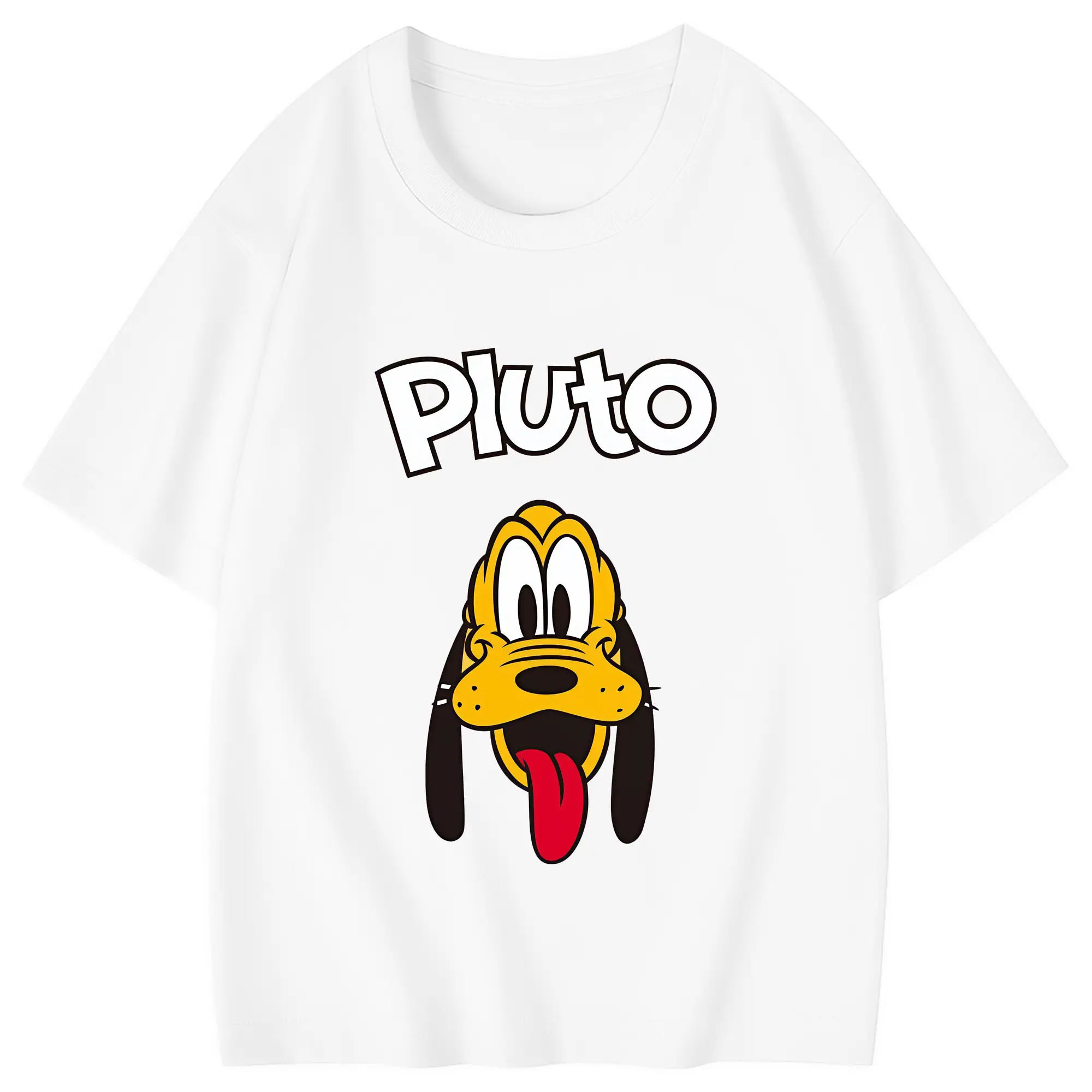 ミッキーマウス（Mickey Mouse） グッズ プルート（Pluto） - 綿100％ キッズTシャツ ・ フロントプリント ・ 快適 通気性 ・ スポーツ カジュアル 散歩用