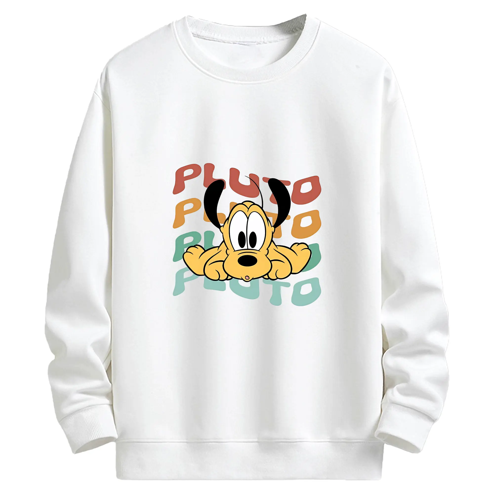 ミッキーマウス（Mickey Mouse） グッズ プルート（Pluto） - キッズ クルーネックスウェットシャツ ・ フロントプリント ・ 綿80％ ポリエステル20％ ・ 快適 通学 スポーツ 日常使い お散歩用