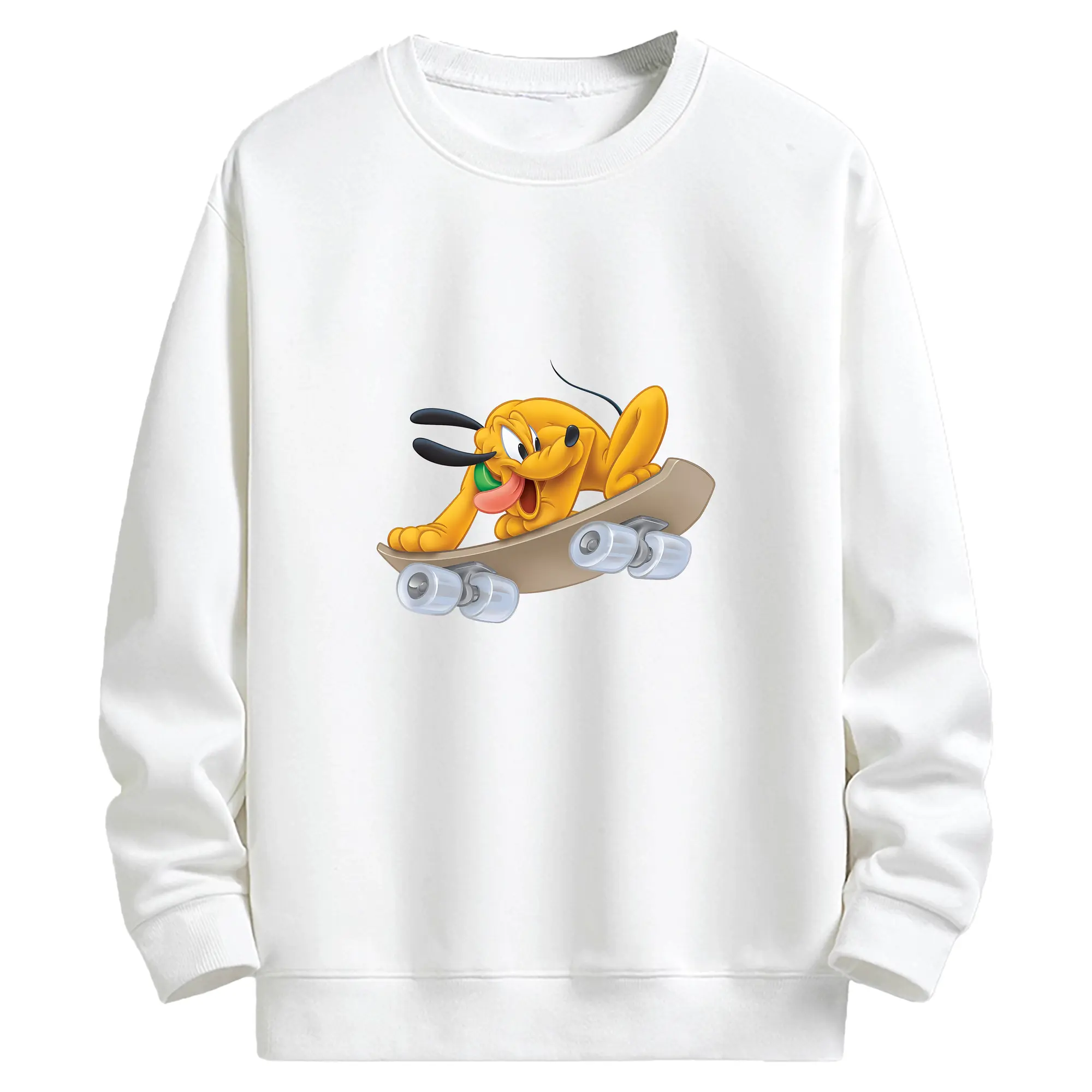 ミッキーマウス（Mickey Mouse） グッズ プルート（Pluto） - キッズ クルーネックスウェットシャツ ・ フロントプリント ・ 綿80％ ポリエステル20％ ・ 快適 通学 スポーツ 日常使い お散歩用